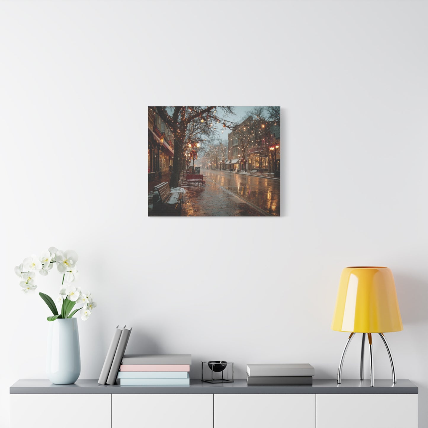 Cozy Winter Canvas Wall Art, Holiday Decor, Home Decoration, Gift for Her, Christmas Vibes, Seasonal Artwork