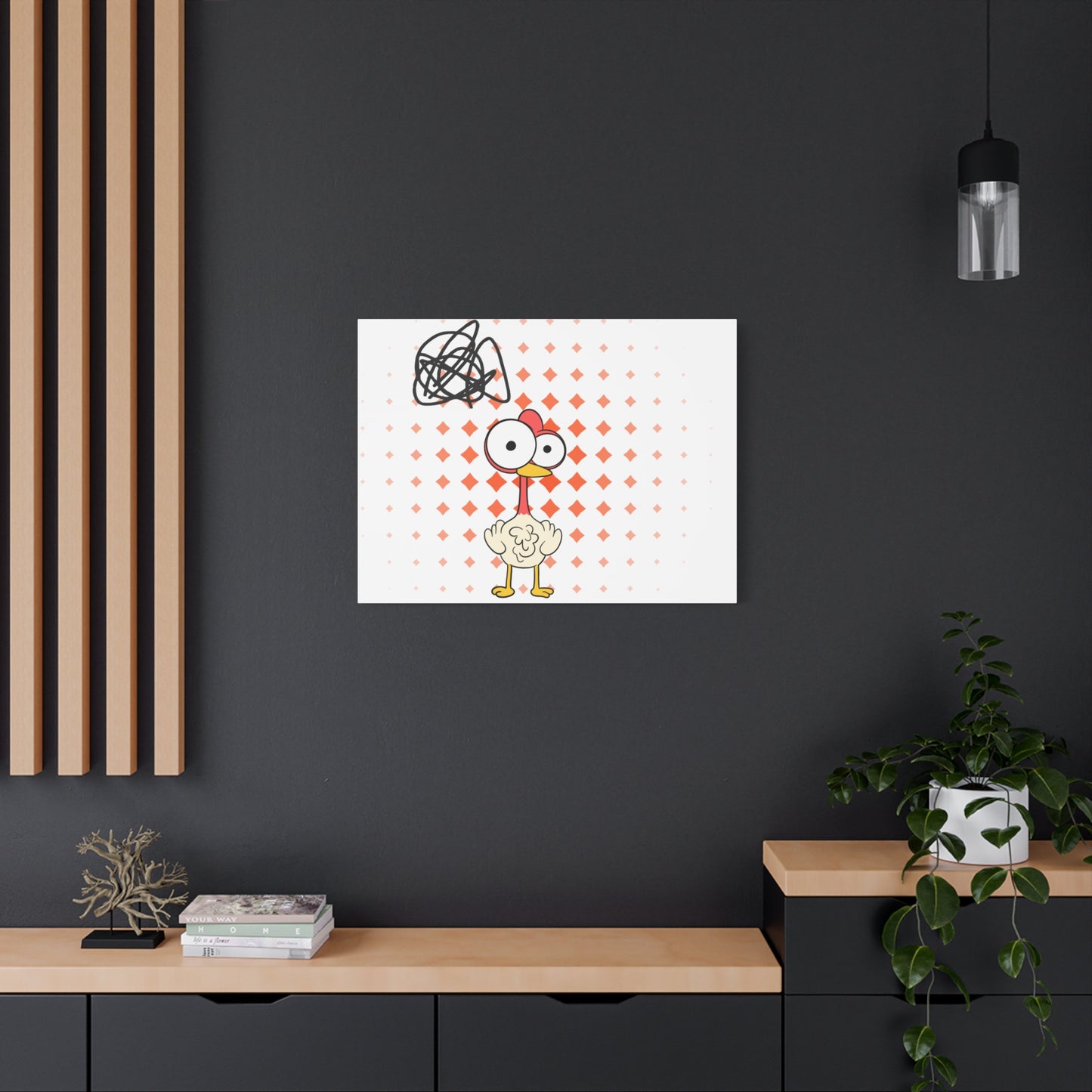 Whimsical Chicken Canvas Wall Art