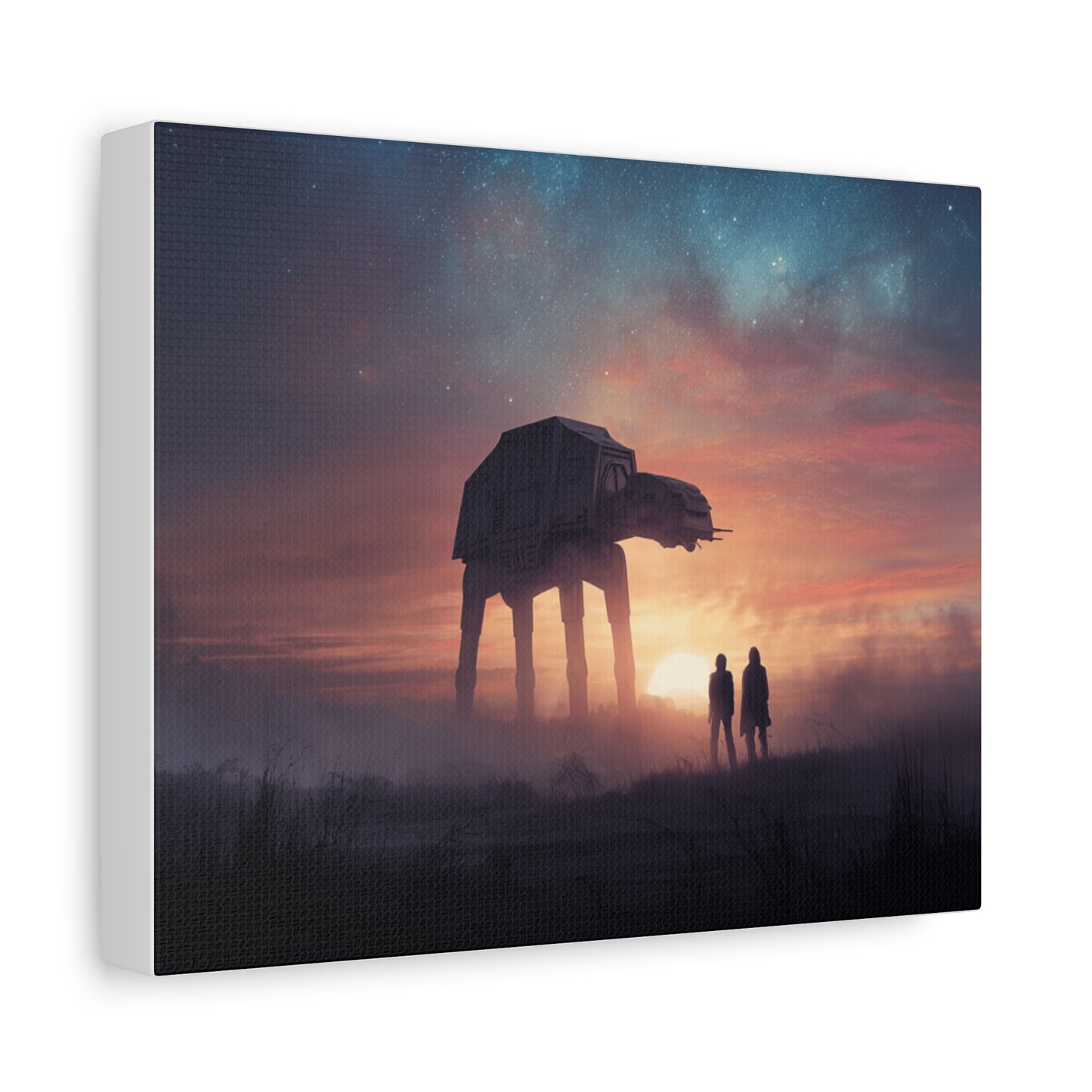 Star Wars Inspired Matte Canvas Art, Sci-Fi Wall Art, Modern Home Decor, Movie Lover Gift, Galactic Artwork
