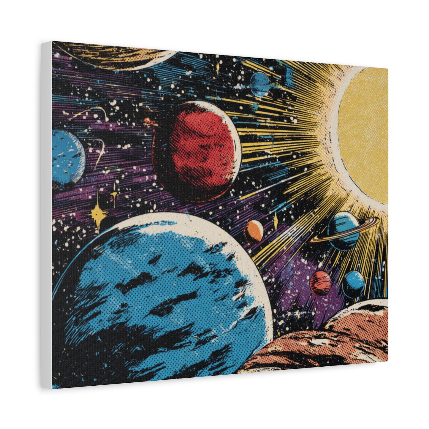 Canvas Print - Comic Book Style Planets