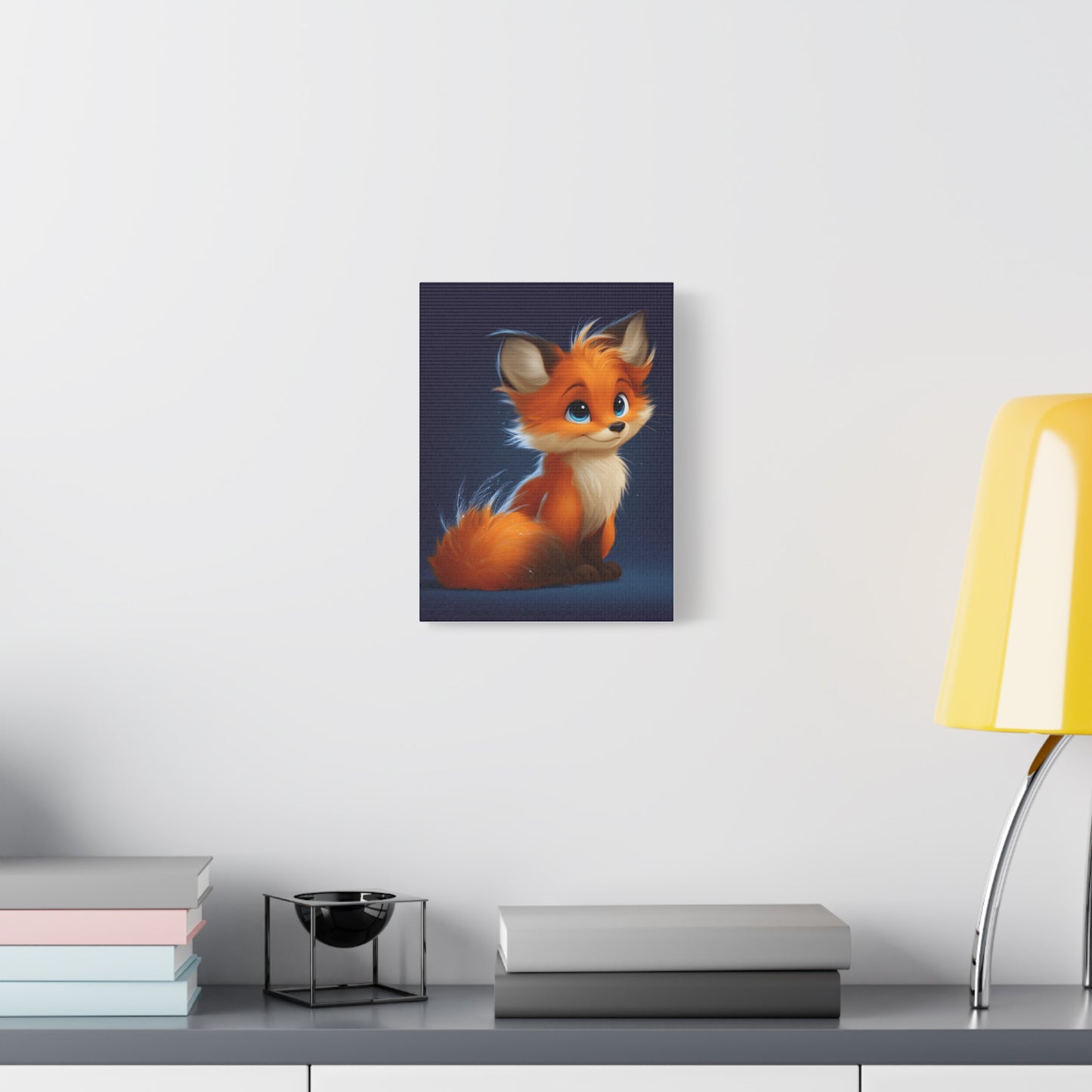 Whimsical Fox Canvas Art Print, Cute Wall Decor, Animal Lover Gift, Children's Room Decor, Nursery Wall Art, Fox Artwork