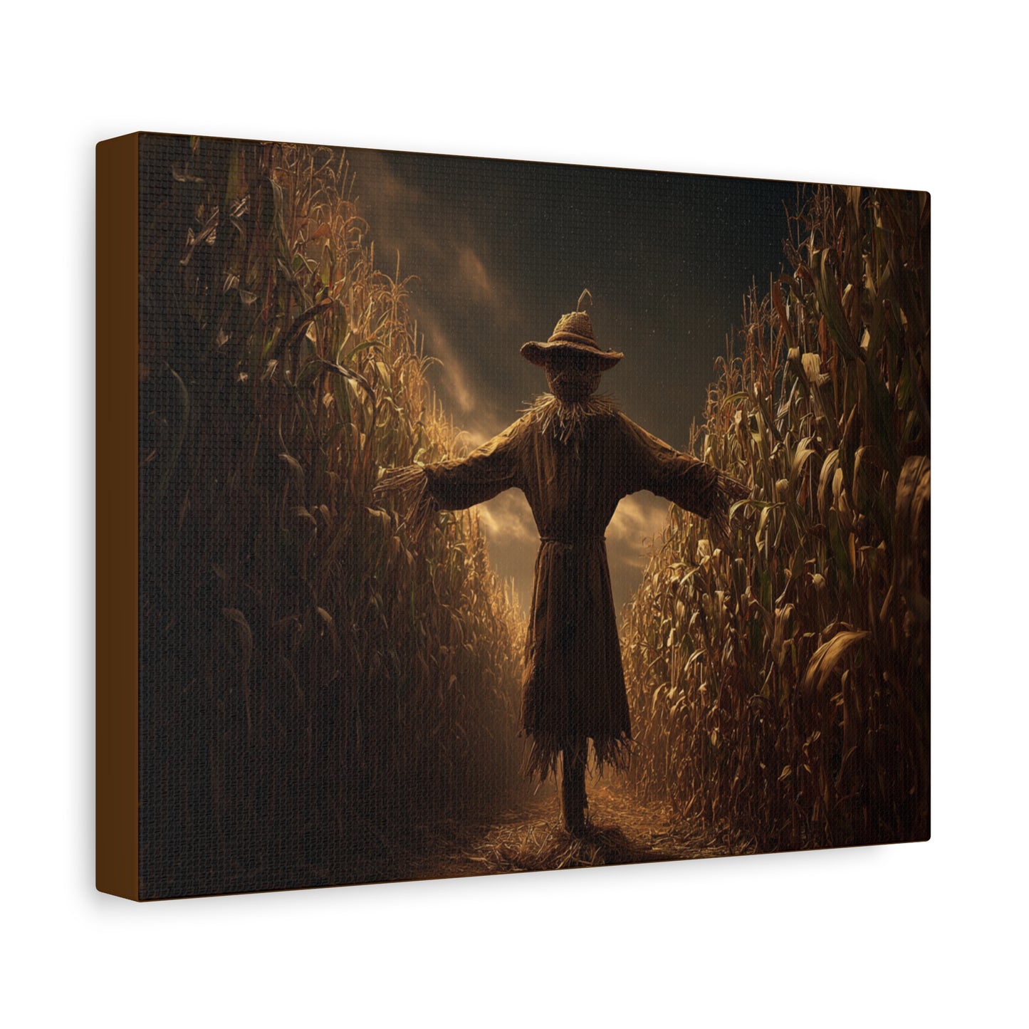 Canvas Print -  Scarecrow in Field - Wall Art Decor - Halloween