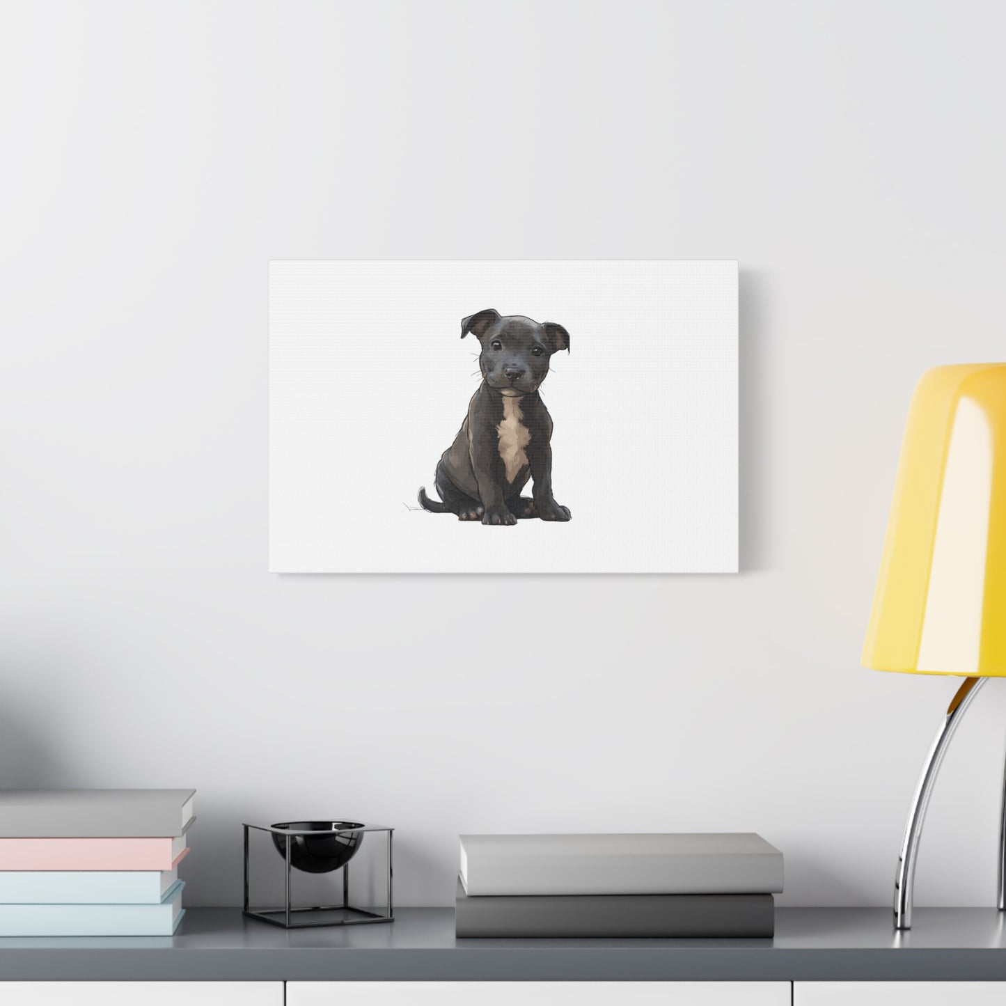 Dog Portrait Canvas Wall Art, Pet Lover Gift, Home Decor, Puppy Artwork, Animal Lover Canvas, Pet Memorial