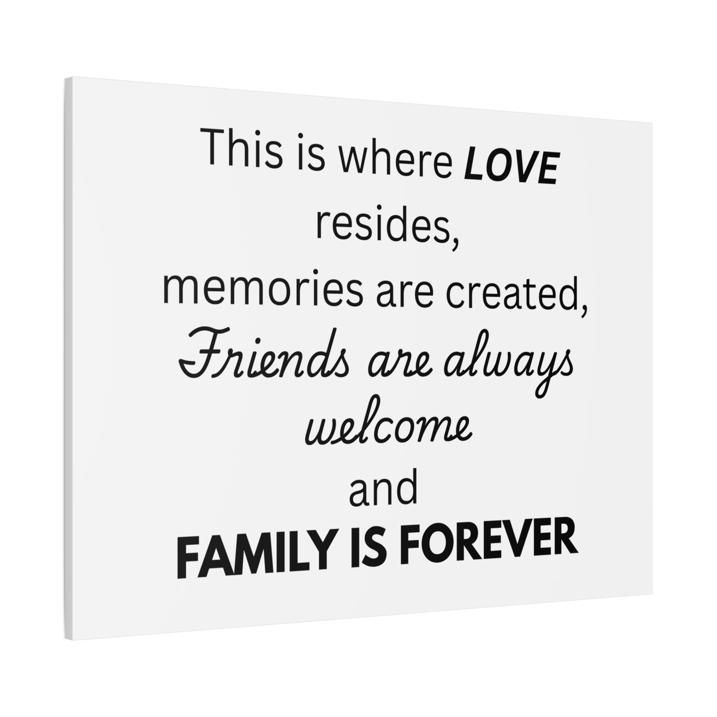 Love Family Canvas Artwork