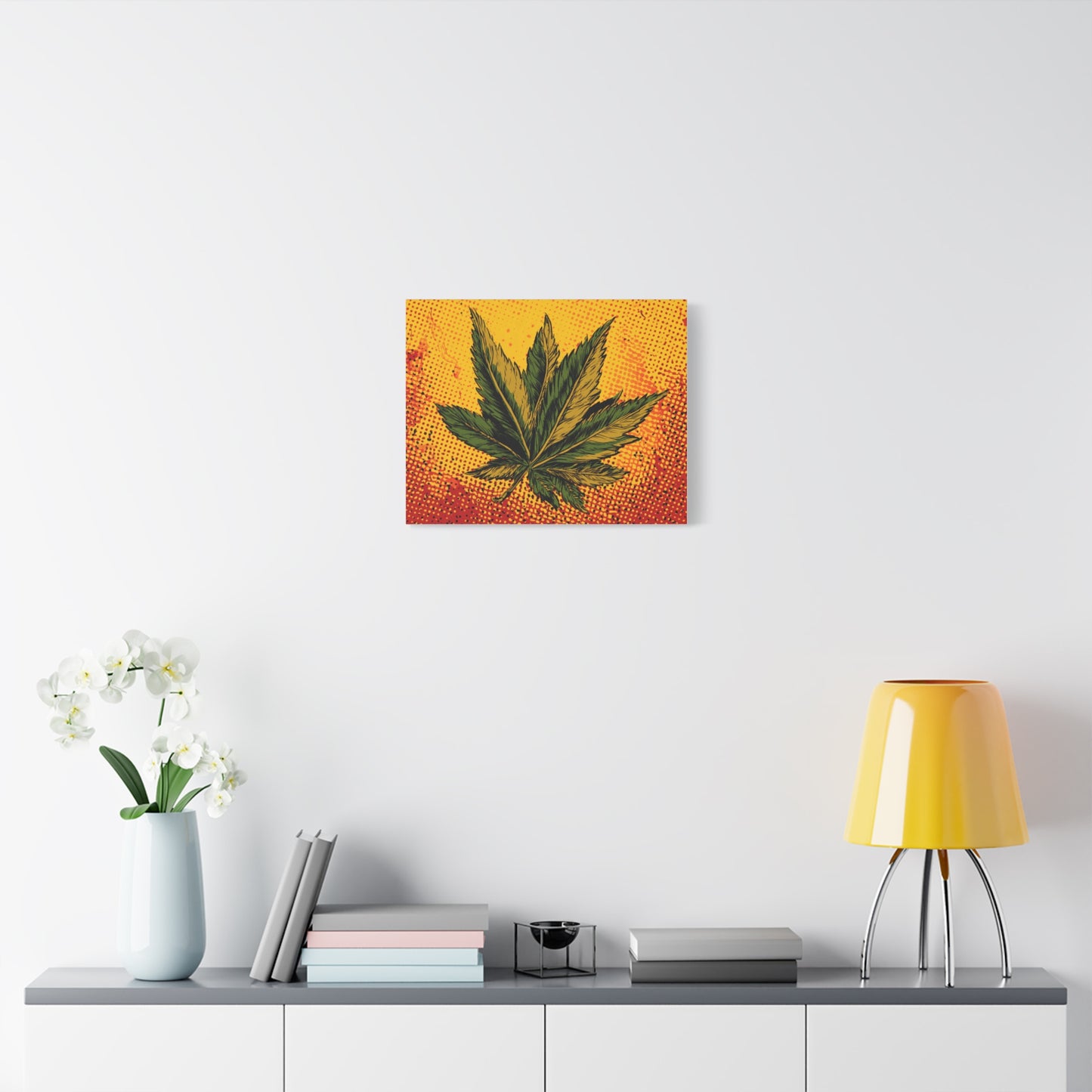 Canvas Print Pop Art Marijuana Leaf