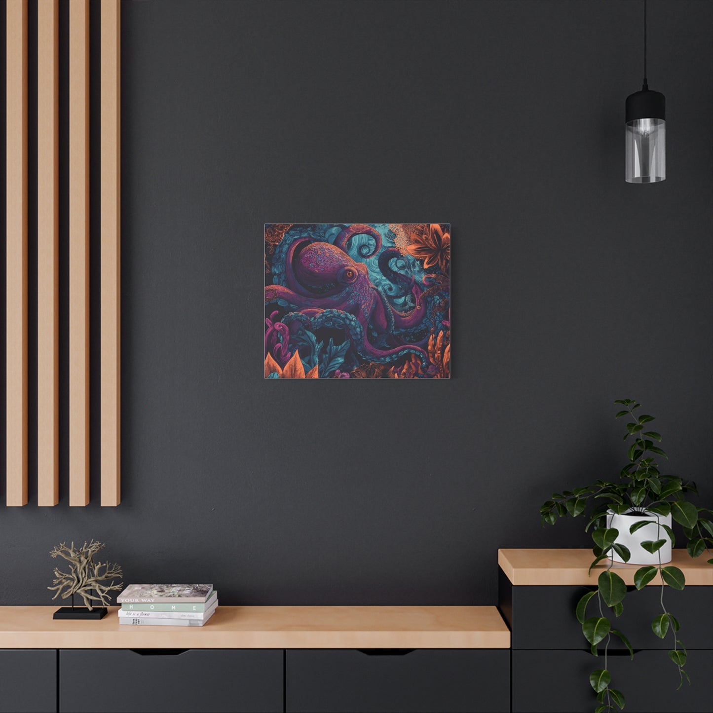 Canvas Wall Art - Colorful Pop Art Style Octopus