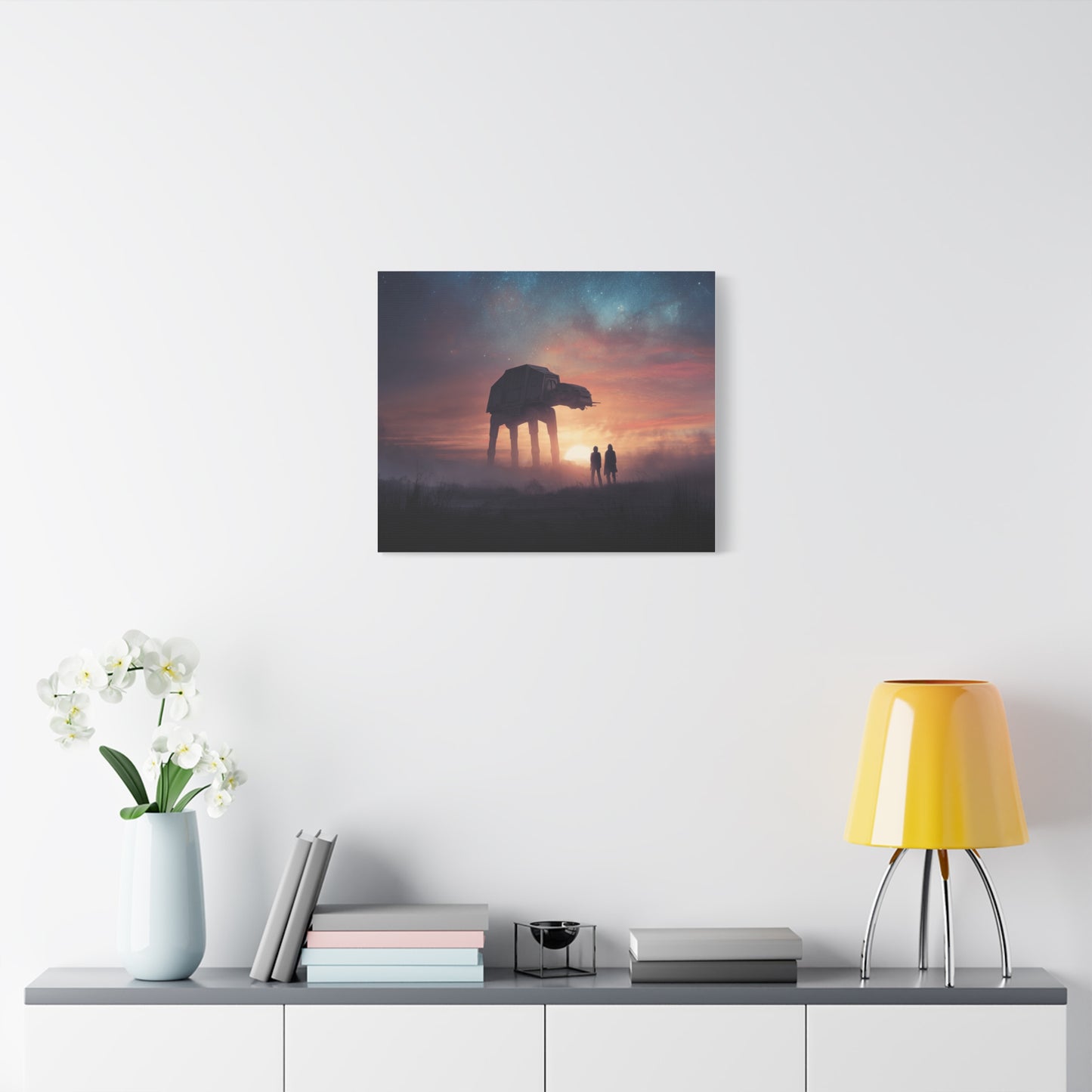 Star Wars Inspired Matte Canvas Art, Sci-Fi Wall Art, Modern Home Decor, Movie Lover Gift, Galactic Artwork