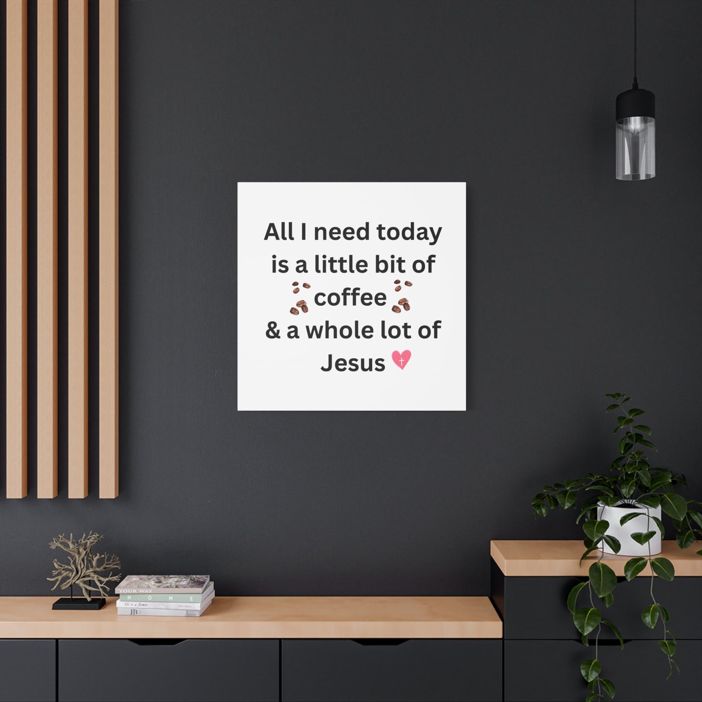 Coffee and Jesus Wall Art Canvas
