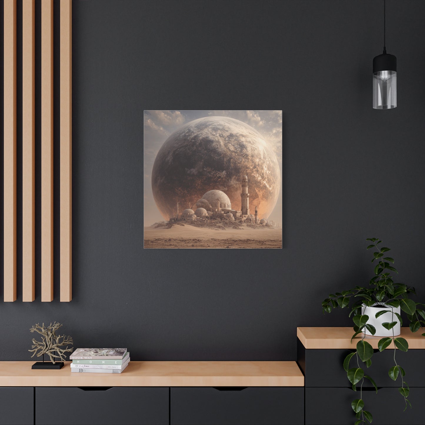 Cosmic Landscape Canvas Art, Wall Decor, Celestial Print, Space Artwork, Home Decoration, Gift for Science Fiction Lovers