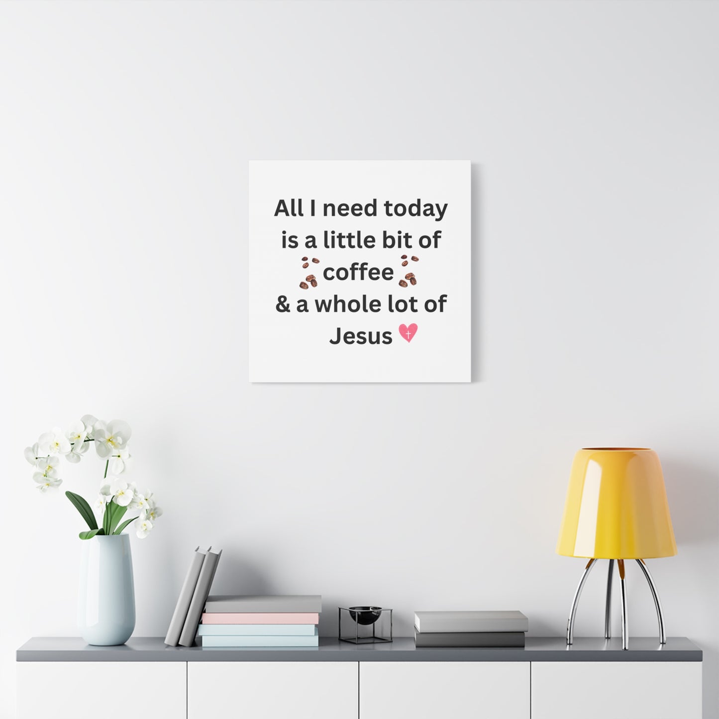 Coffee and Jesus Wall Art Canvas