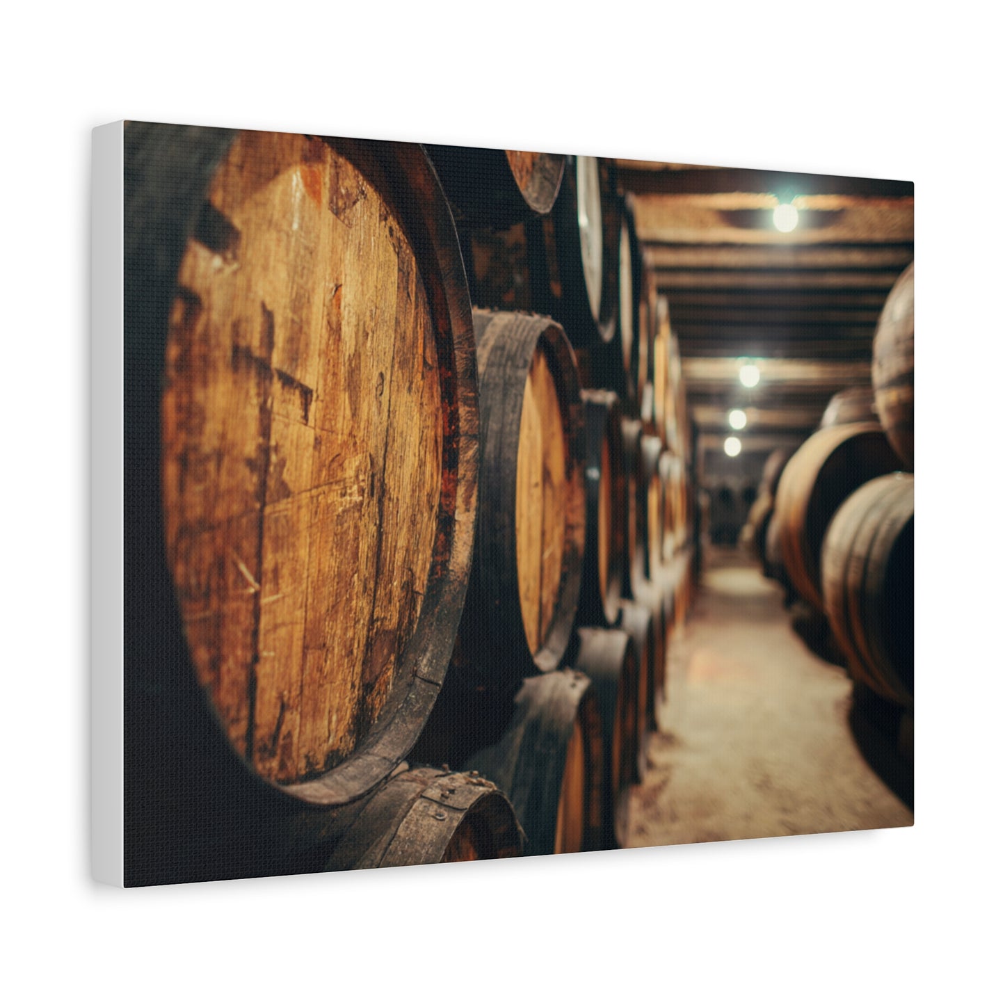 Rustic Wine Barrel Canvas Print