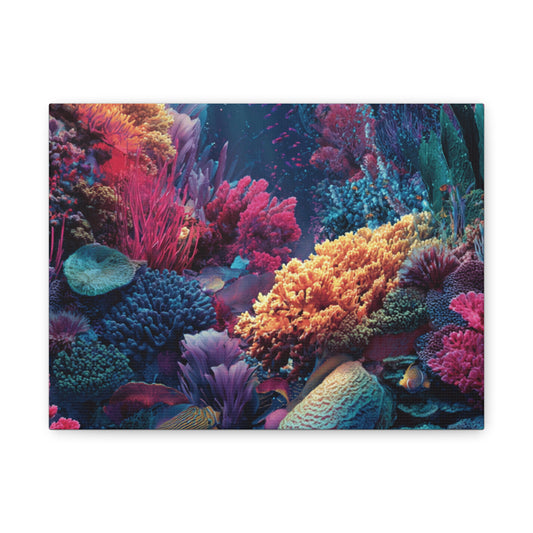 Vibrant Coral Reef Canvas Wall Art, Ocean Decor, Nature Lovers Gift, Beach House Art, Colorful Home Decoration