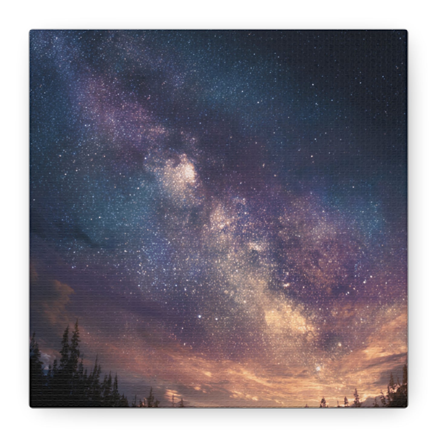 Galactic Night Matte Canvas Print, Cosmic Wall Art for Home Decor, Celestial Decor, Starry Night Art, Space Lover Gift, Bedroom Wall Art