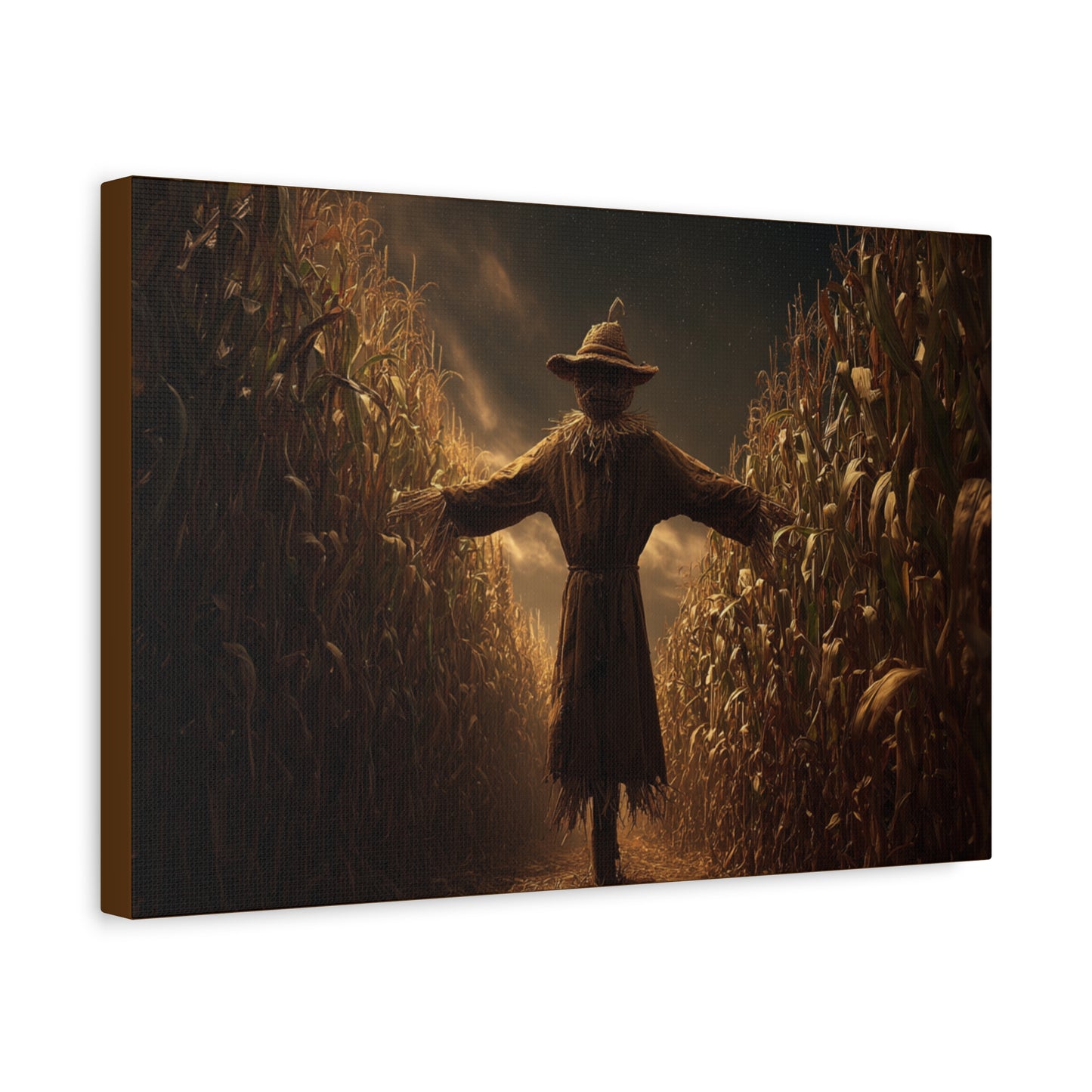 Canvas Print -  Scarecrow in Field - Wall Art Decor - Halloween