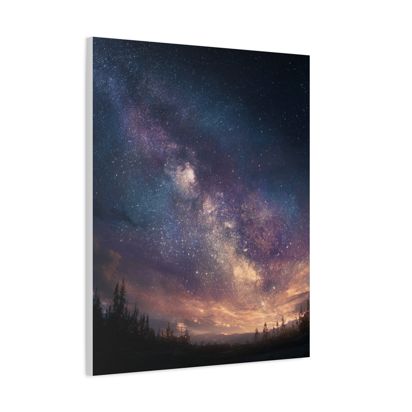 Galactic Night Matte Canvas Print, Cosmic Wall Art for Home Decor, Celestial Decor, Starry Night Art, Space Lover Gift, Bedroom Wall Art