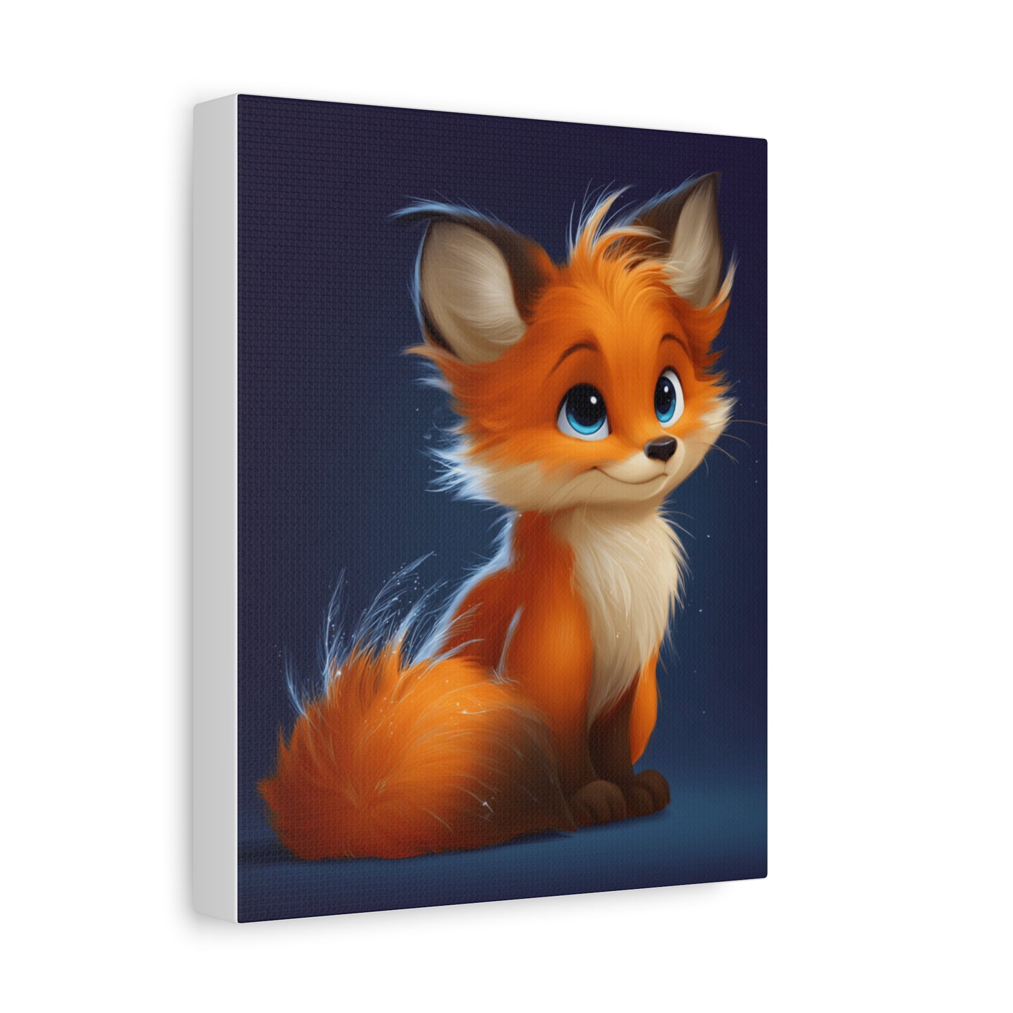 Whimsical Fox Canvas Art Print, Cute Wall Decor, Animal Lover Gift, Children's Room Decor, Nursery Wall Art, Fox Artwork