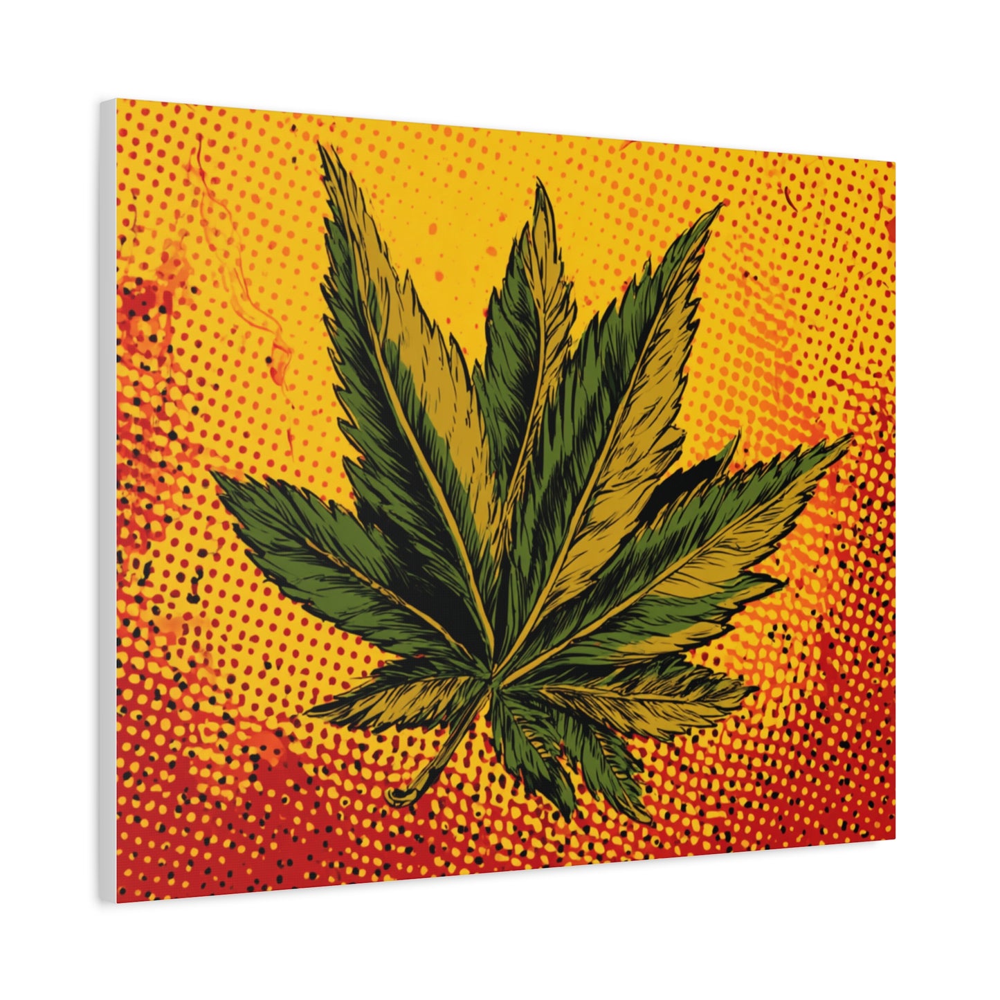 Canvas Print Pop Art Marijuana Leaf