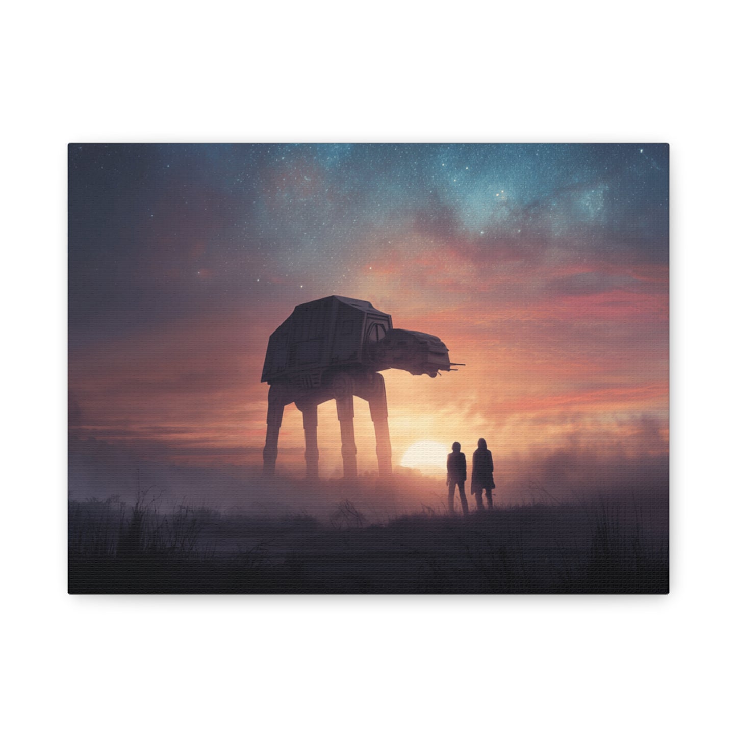 Star Wars Inspired Matte Canvas Art, Sci-Fi Wall Art, Modern Home Decor, Movie Lover Gift, Galactic Artwork