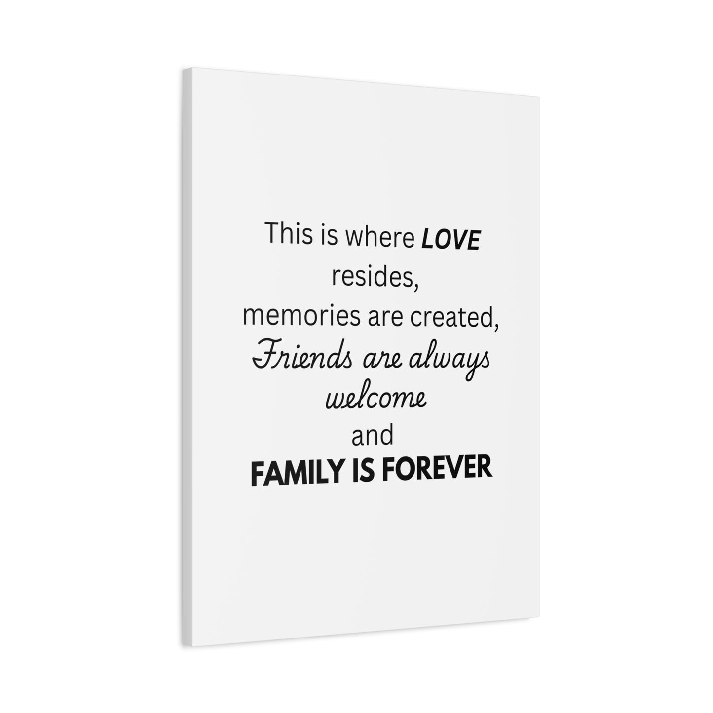 Love Family Canvas Artwork