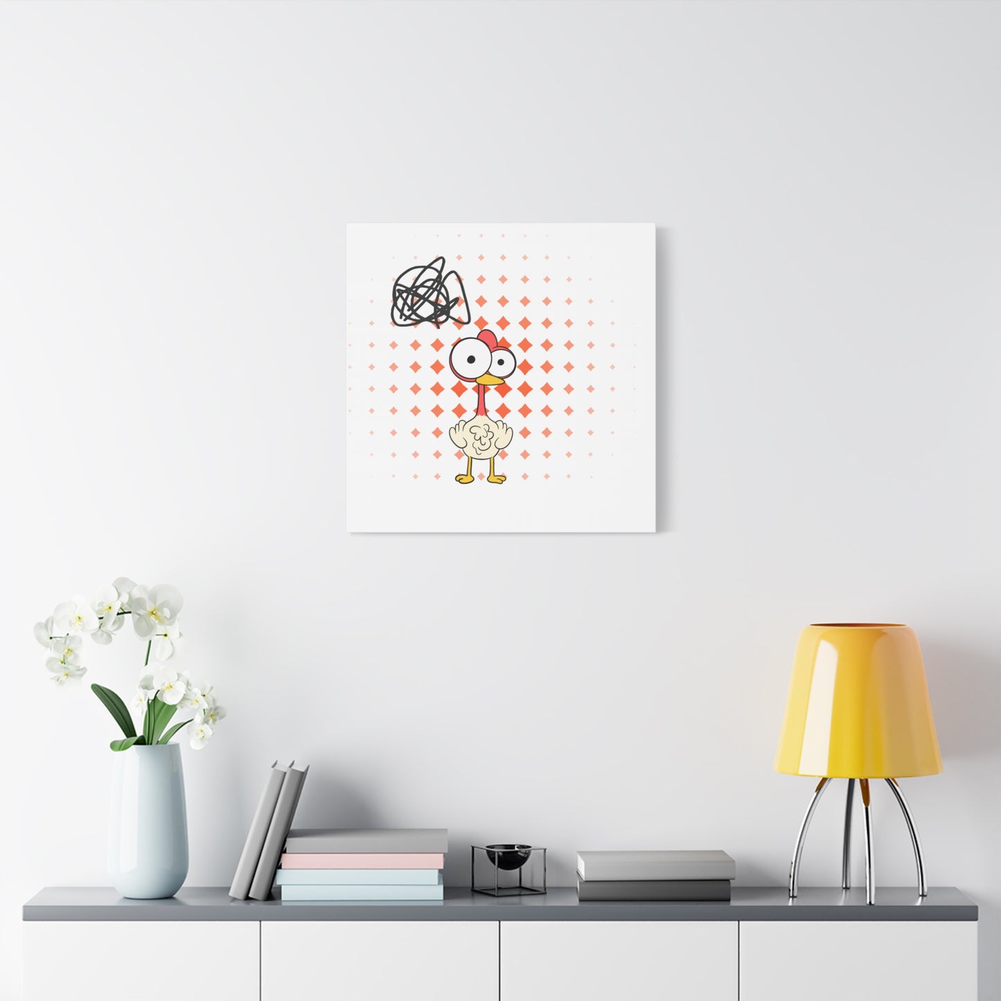 Whimsical Chicken Canvas Wall Art
