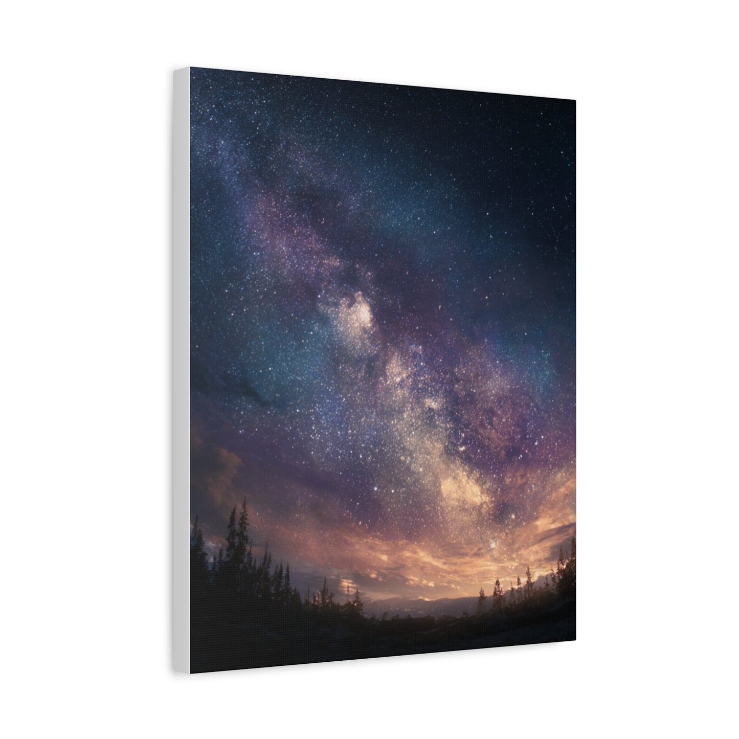 Galactic Night Matte Canvas Print, Cosmic Wall Art for Home Decor, Celestial Decor, Starry Night Art, Space Lover Gift, Bedroom Wall Art