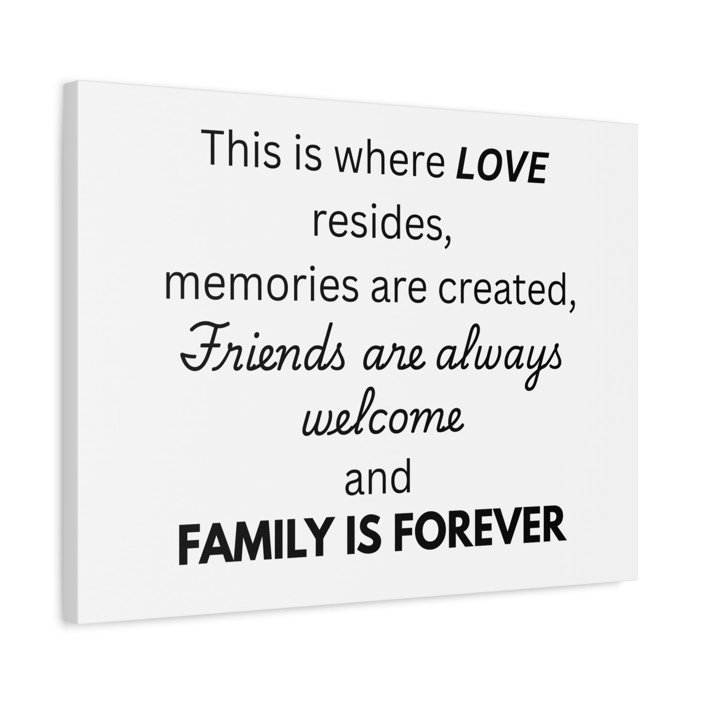 Love Family Canvas Artwork