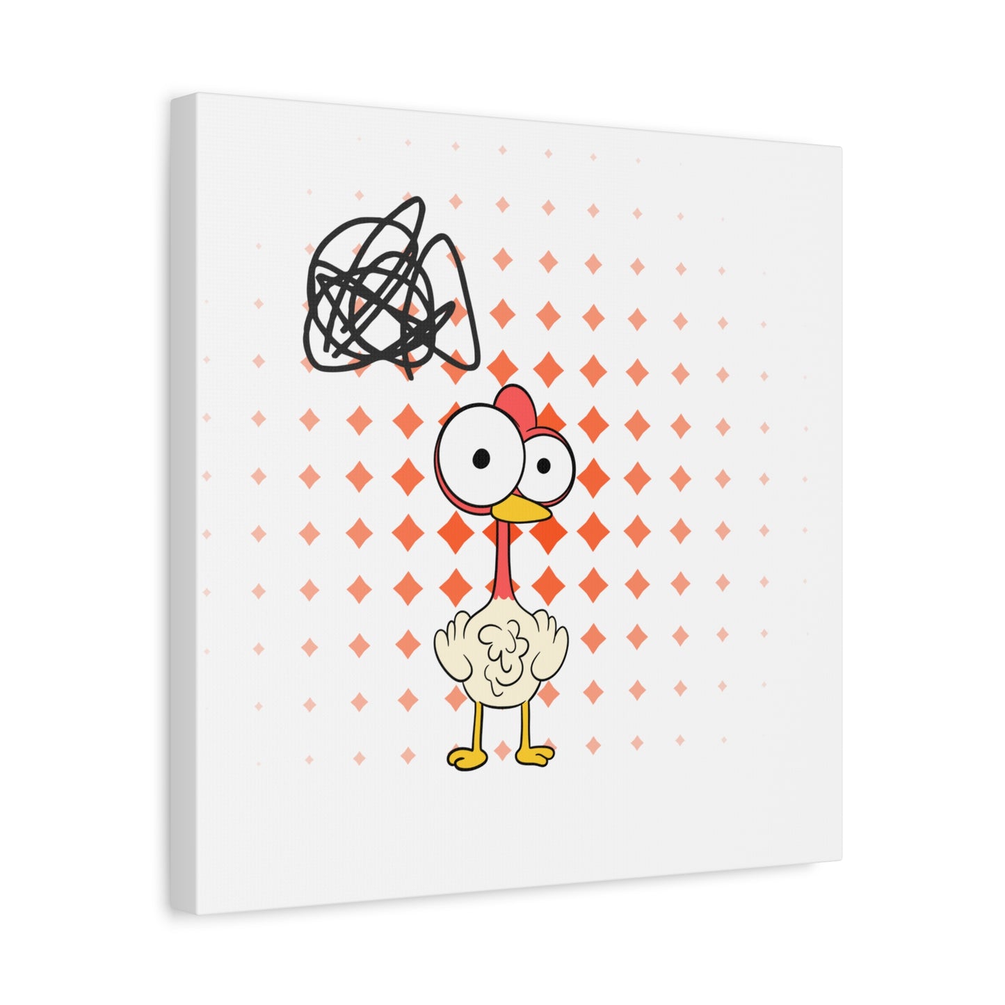 Whimsical Chicken Canvas Wall Art