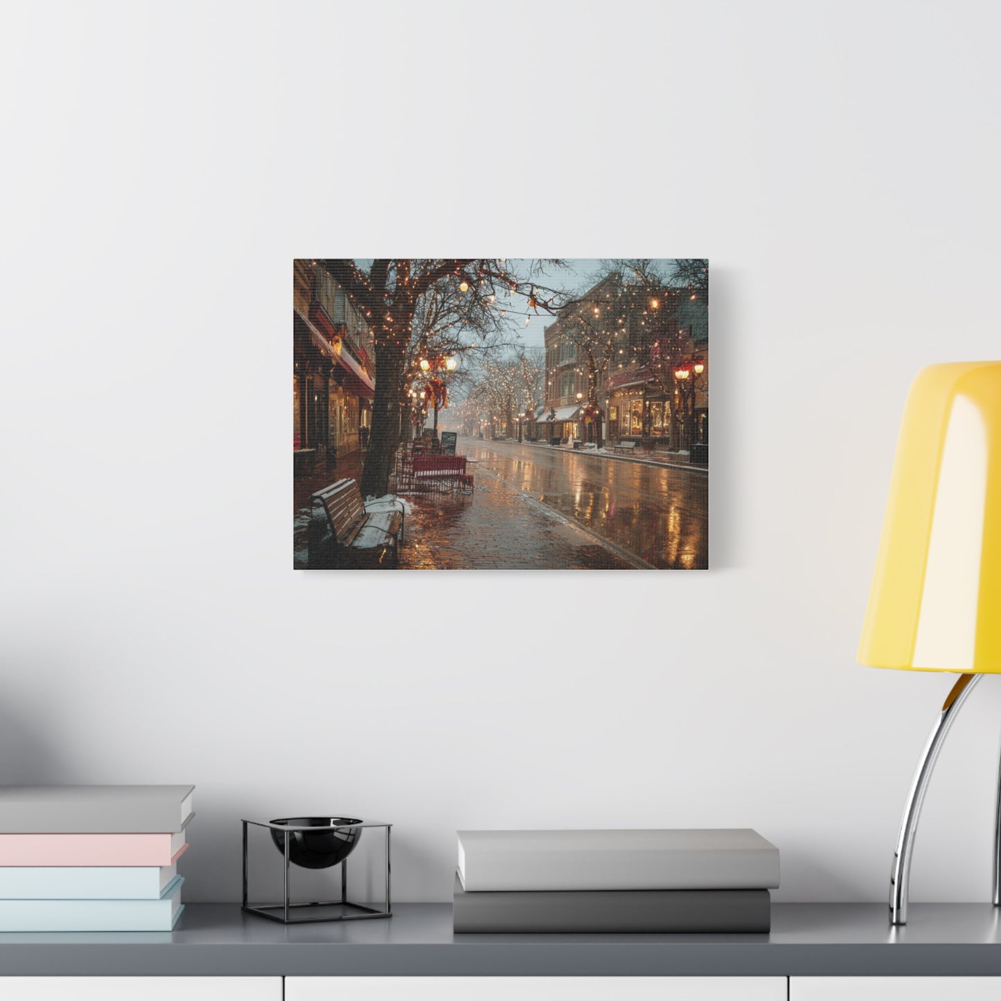 Cozy Winter Canvas Wall Art, Holiday Decor, Home Decoration, Gift for Her, Christmas Vibes, Seasonal Artwork