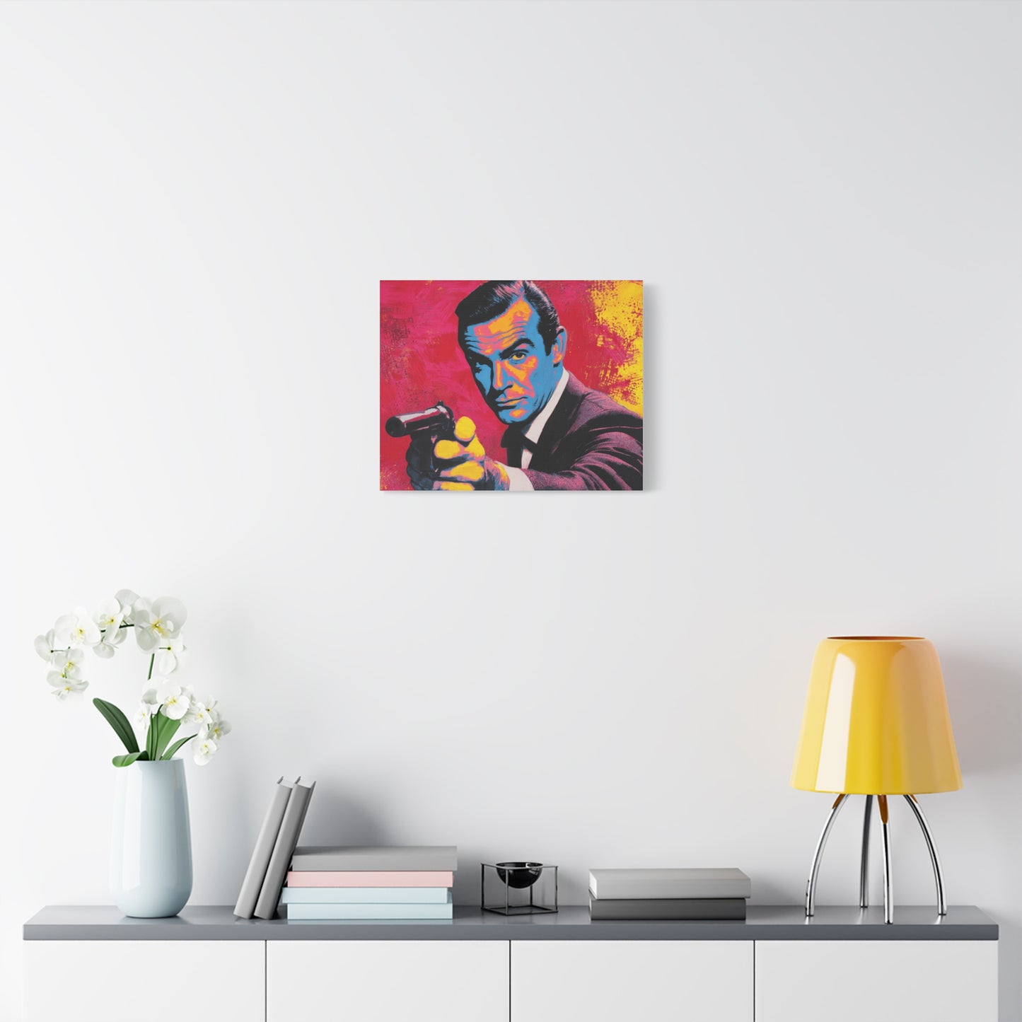 Vibrant Retro Canvas Art, Pop Culture Wall Decor, 60s Inspired Artwork, Unique Gift for Movie Lovers, Home Decoration