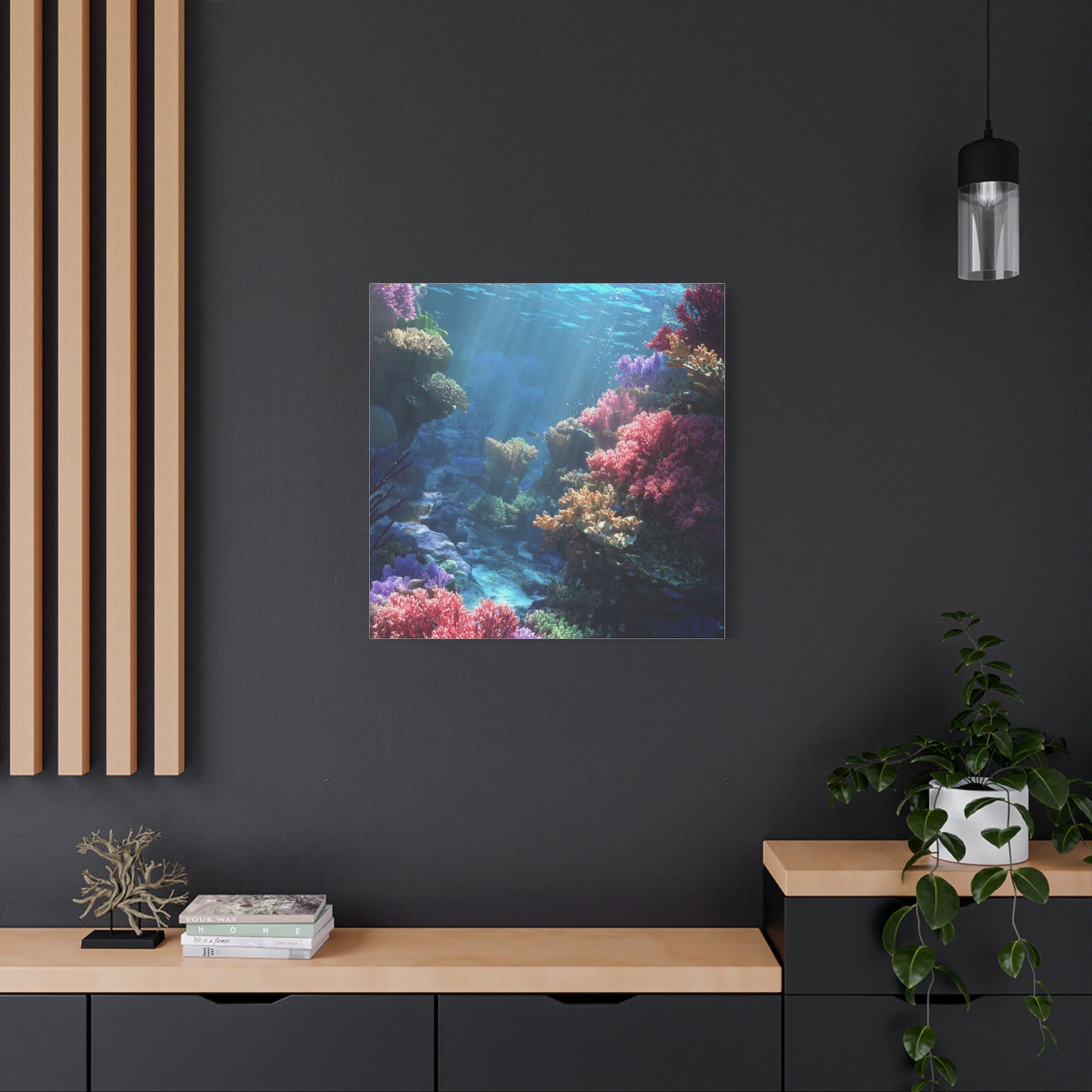 Vibrant Coral Reef Canvas Art, Underwater Decor, Ocean Wall Art, Beach House Decor, Gift for Ocean Lovers