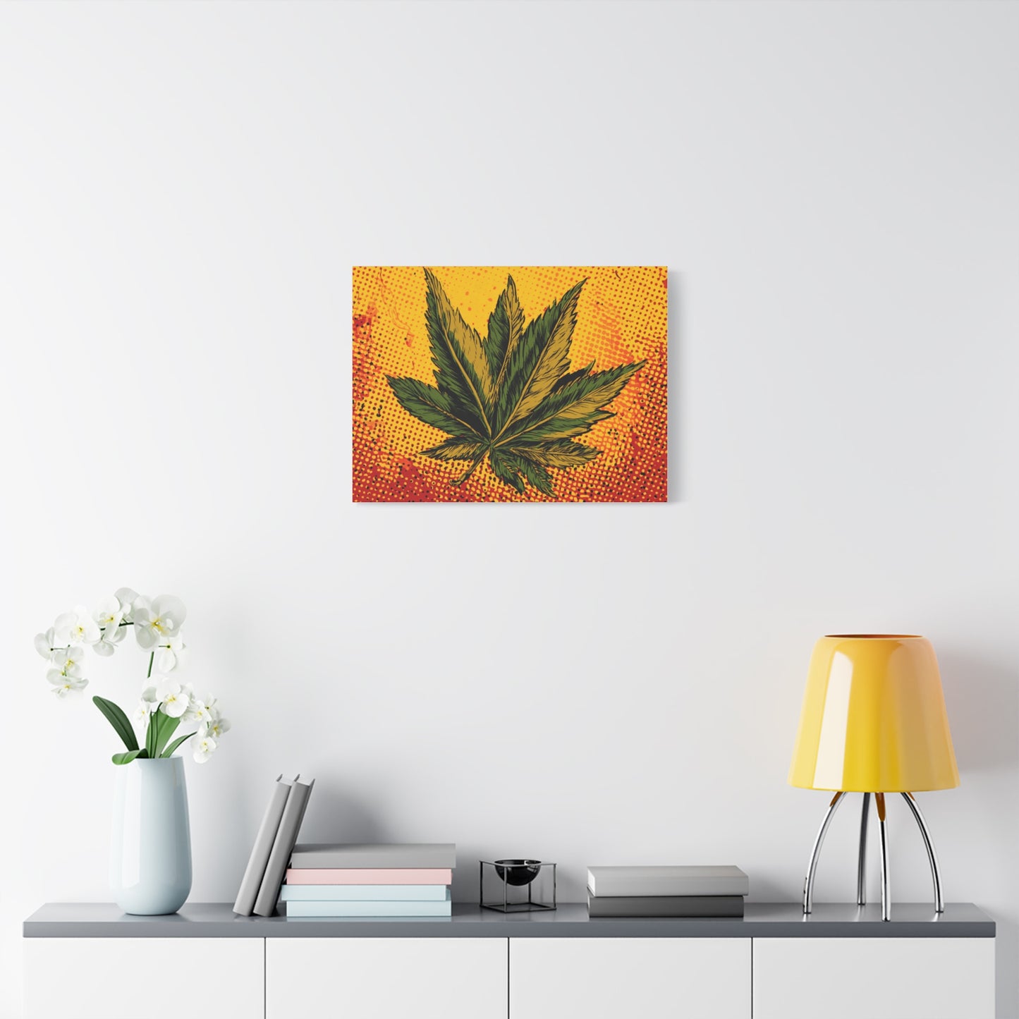Canvas Print Pop Art Marijuana Leaf