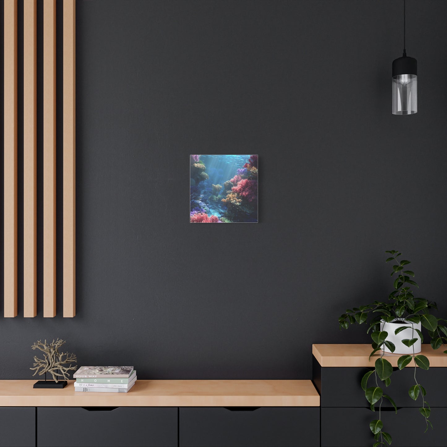 Vibrant Coral Reef Canvas Art, Underwater Decor, Ocean Wall Art, Beach House Decor, Gift for Ocean Lovers