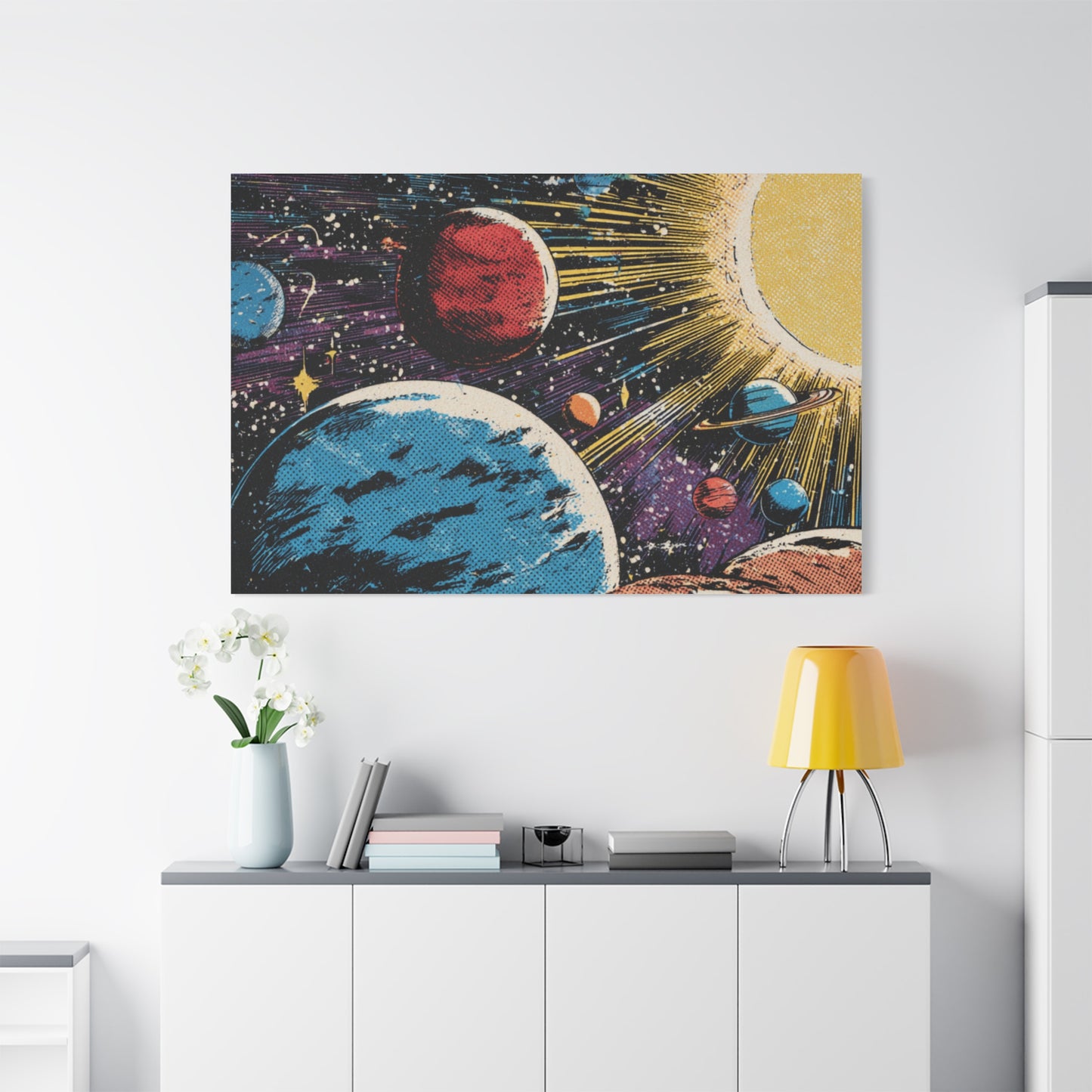 Canvas Print - Comic Book Style Planets