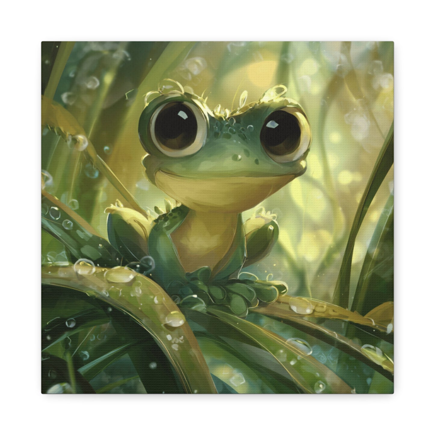 Whimsical Frog Wall Art Print, Nature Decor, Kids Room, Animal Lover Gift, Playful Home Decor, Nursery Wall Art
