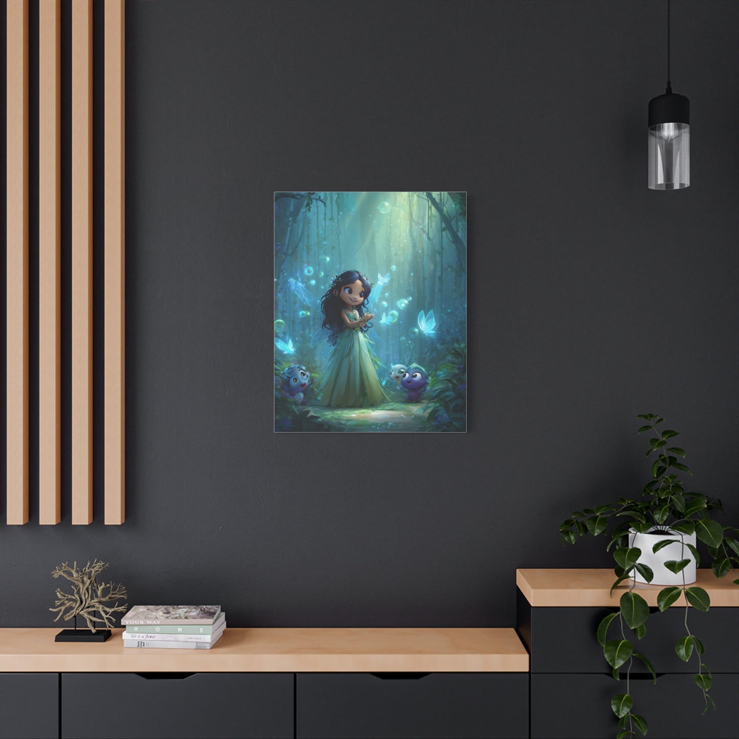 Whimsical Fairy Tale Canvas Wall Art, Enchanted Forest Decor, Fantasy Children's Room Wall Art, Magical Gift for Kids, Home Decor