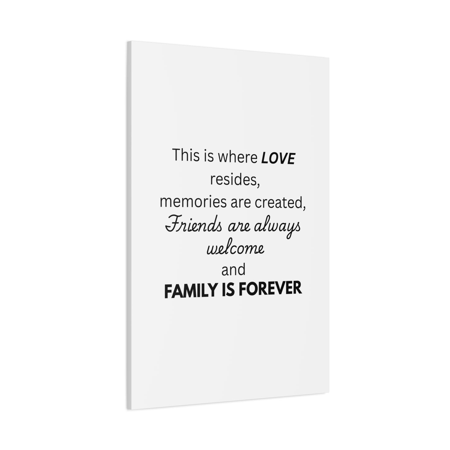 Love Family Canvas Artwork