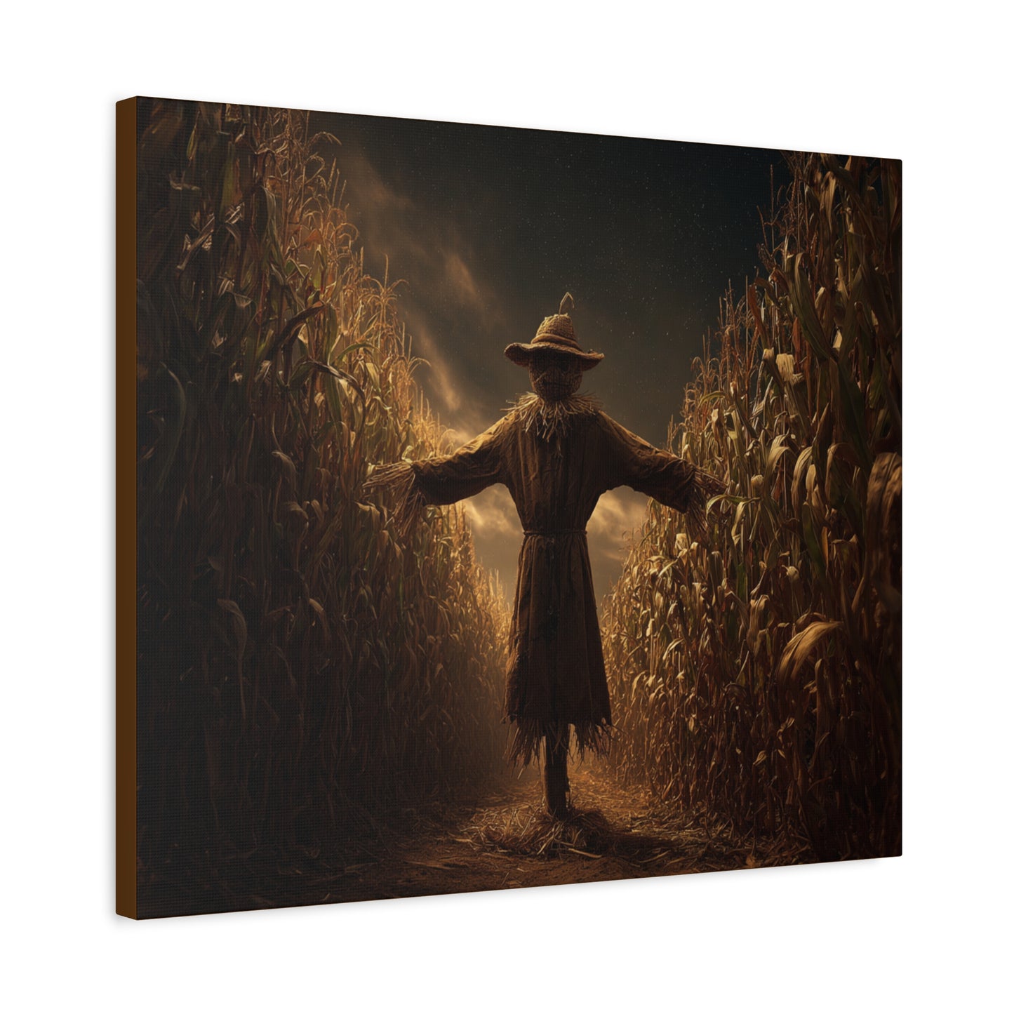 Canvas Print -  Scarecrow in Field - Wall Art Decor - Halloween