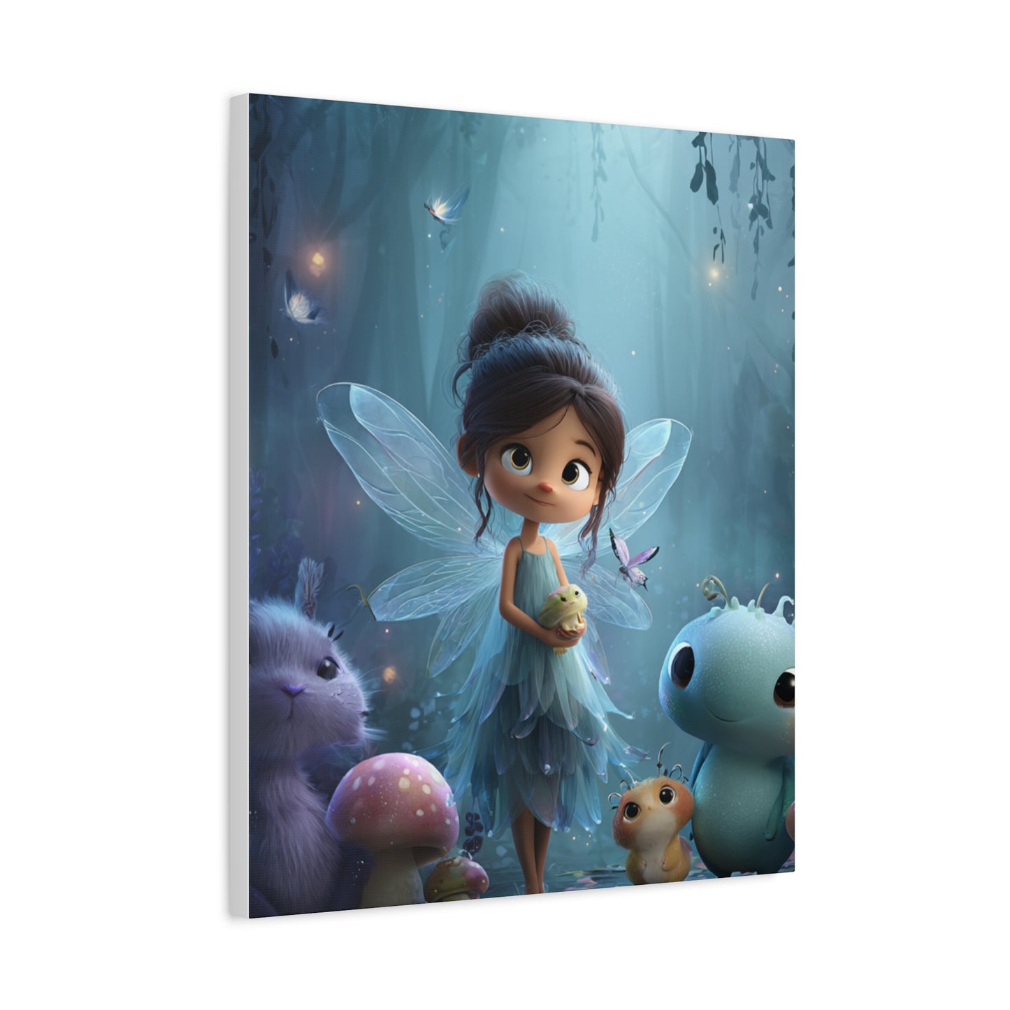 Whimsical Fairy Canvas Art Print, Enchanted Decor for Kids' Rooms, Fantasy Wall Art, Magical Gift for Birthdays, Nursery Decoration
