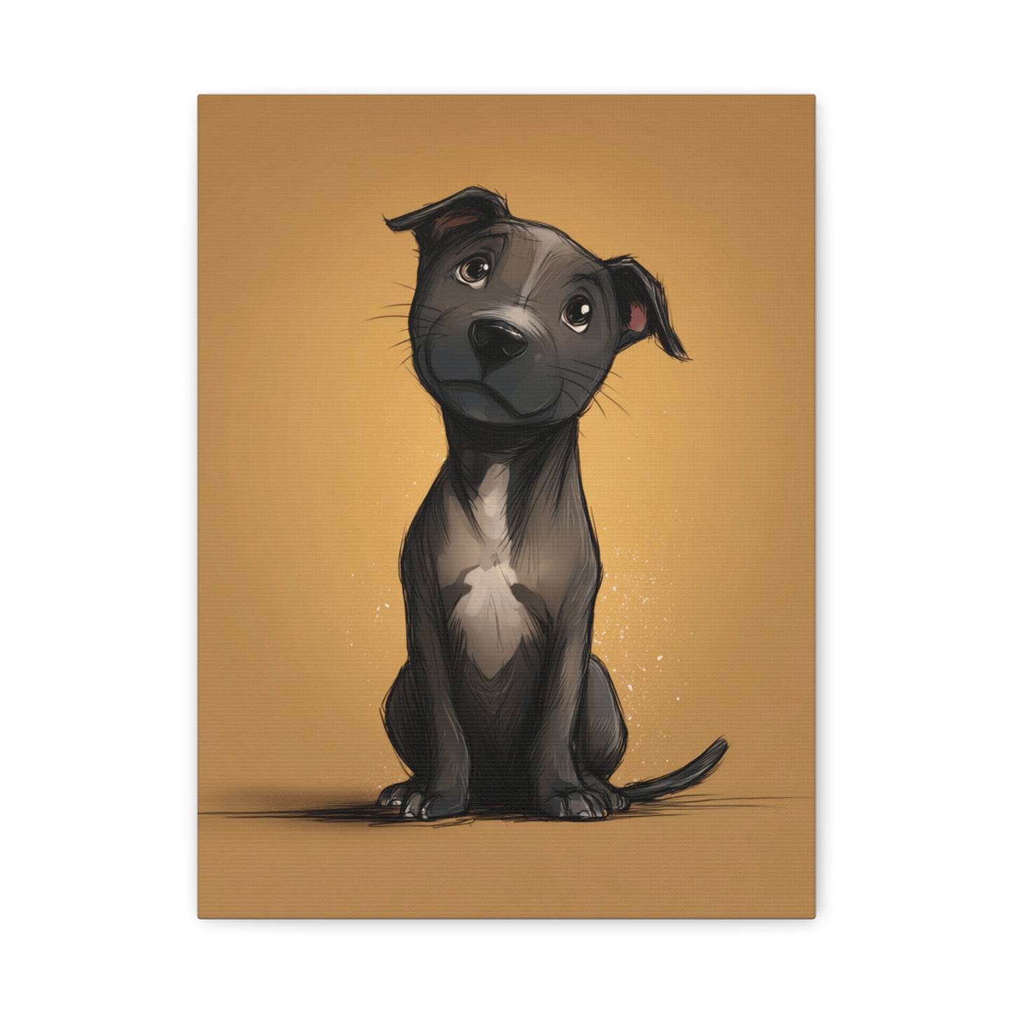 Adorable Dog Art Canvas Print, Perfect for Pet Lovers, Home Décor, Dog Memory, Gift for Animal Lovers, Unique Wall Art