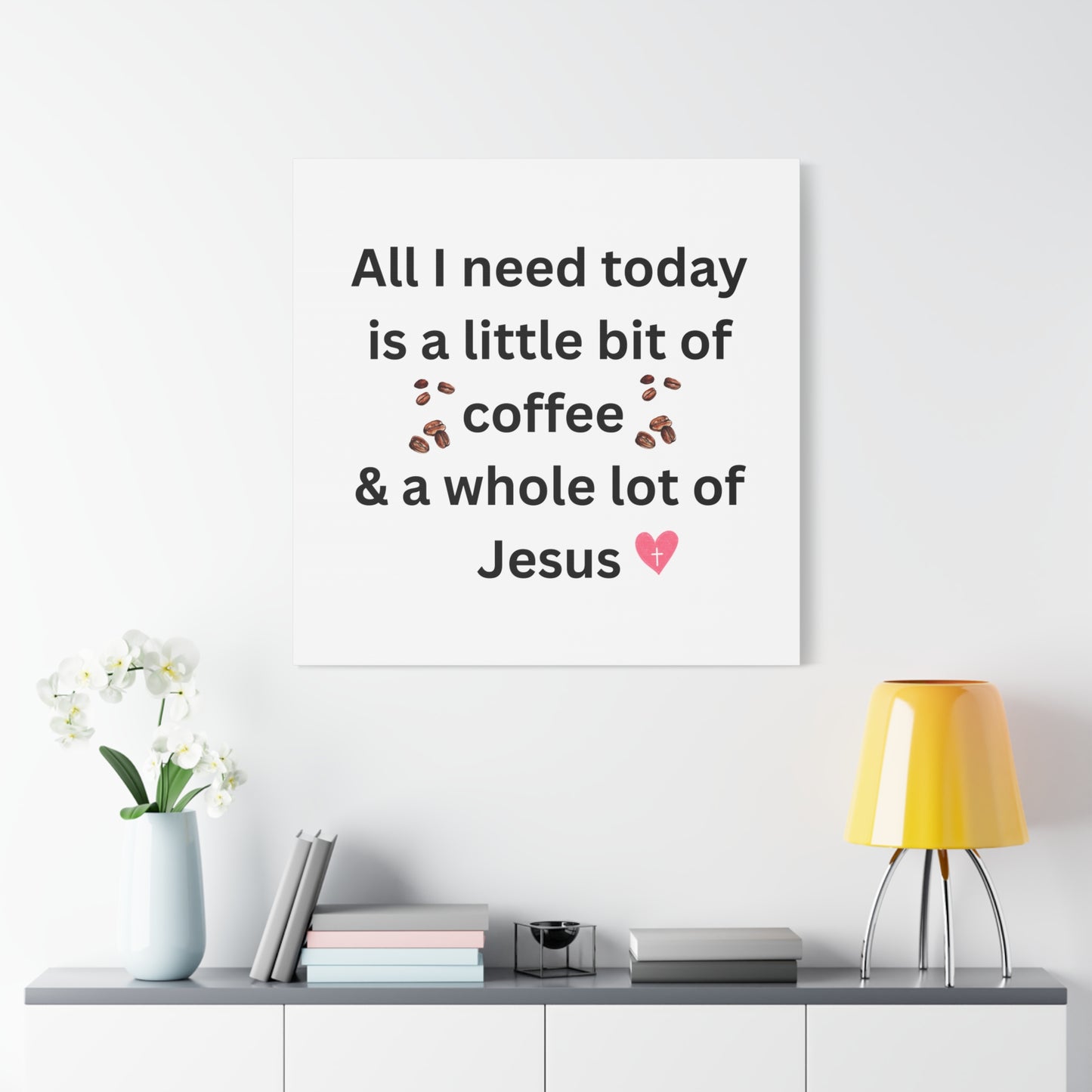 Coffee and Jesus Wall Art Canvas