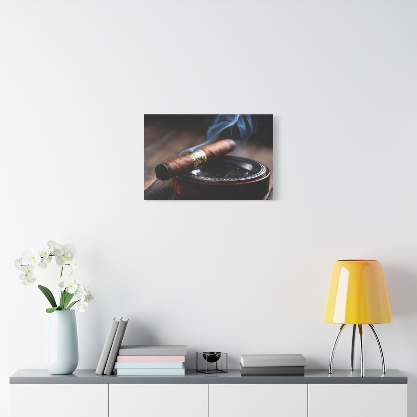 Cigar Smoke Wall Art Canvas