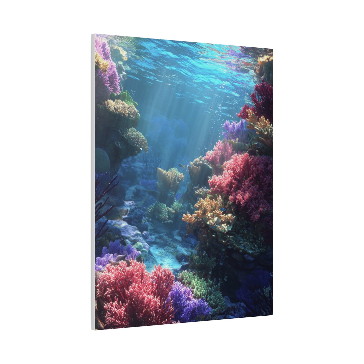 Vibrant Coral Reef Canvas Art, Underwater Decor, Ocean Wall Art, Beach House Decor, Gift for Ocean Lovers