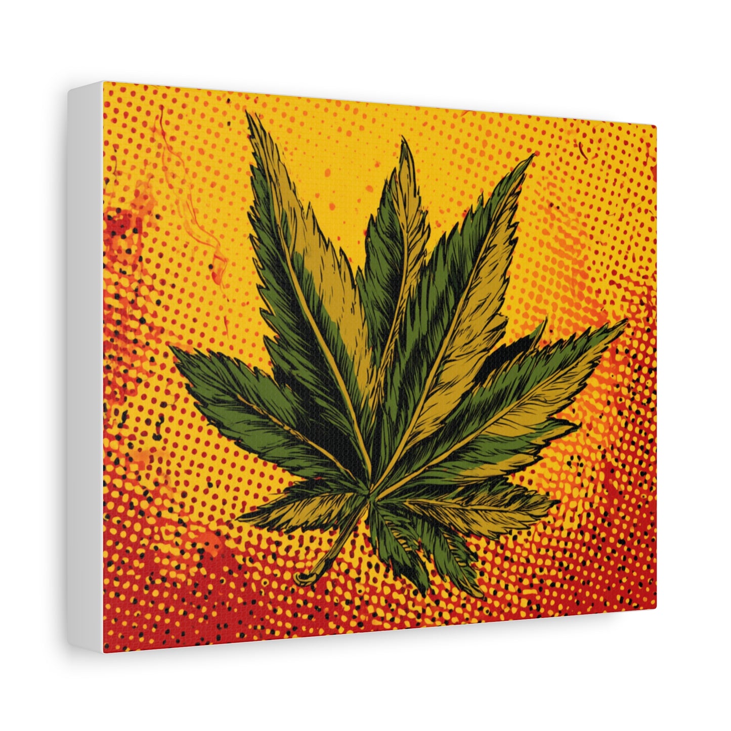 Canvas Print Pop Art Marijuana Leaf