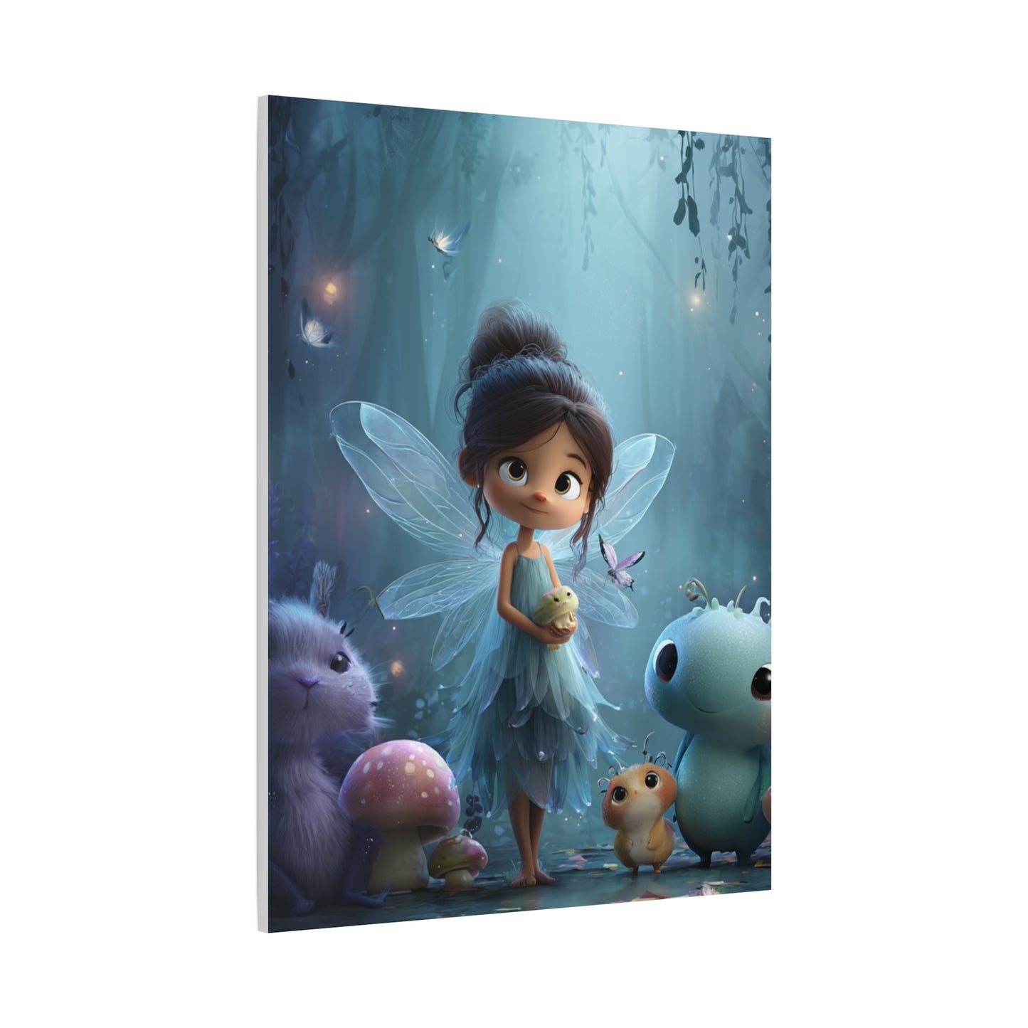 Whimsical Fairy Canvas Art Print, Enchanted Decor for Kids' Rooms, Fantasy Wall Art, Magical Gift for Birthdays, Nursery Decoration