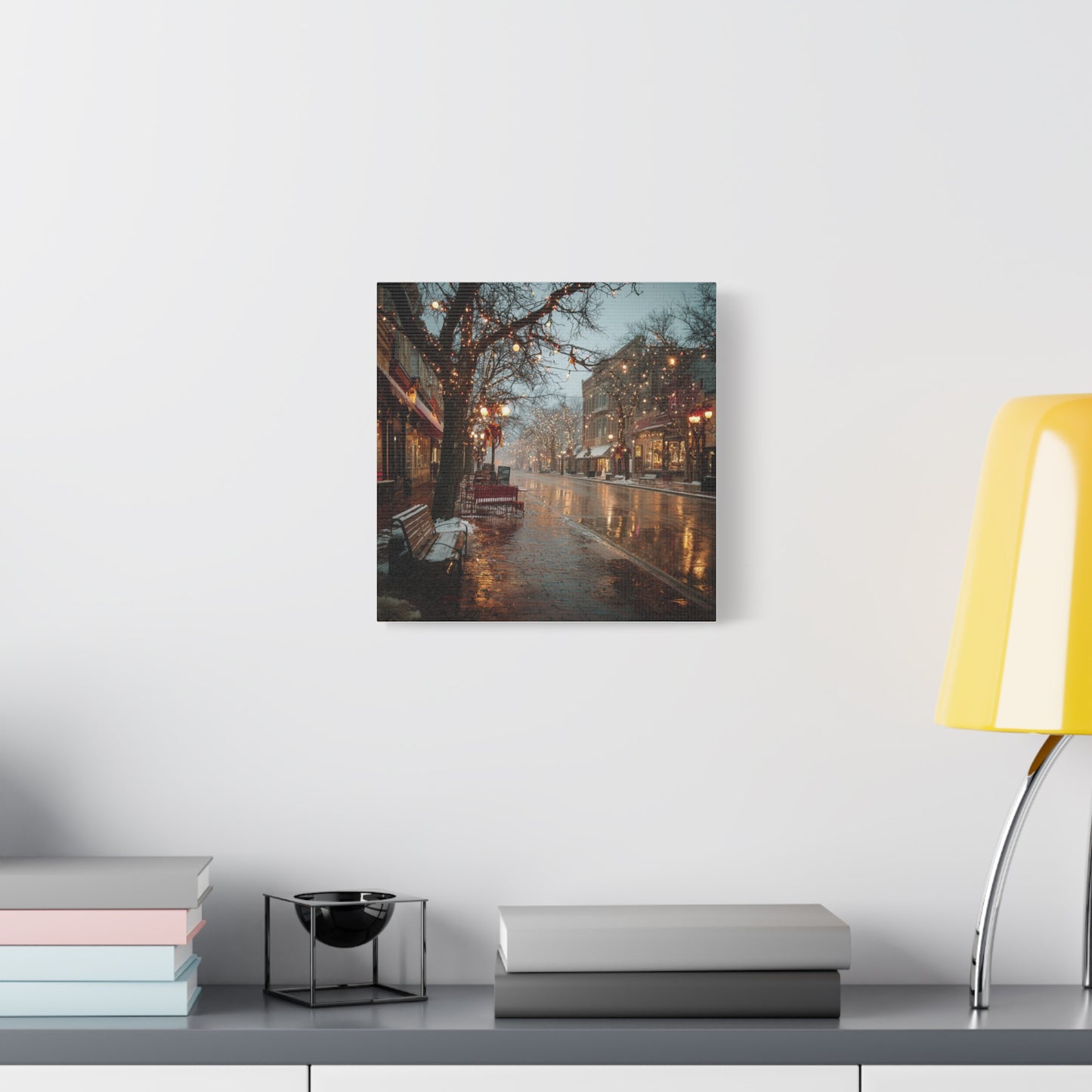 Cozy Winter Canvas Wall Art, Holiday Decor, Home Decoration, Gift for Her, Christmas Vibes, Seasonal Artwork