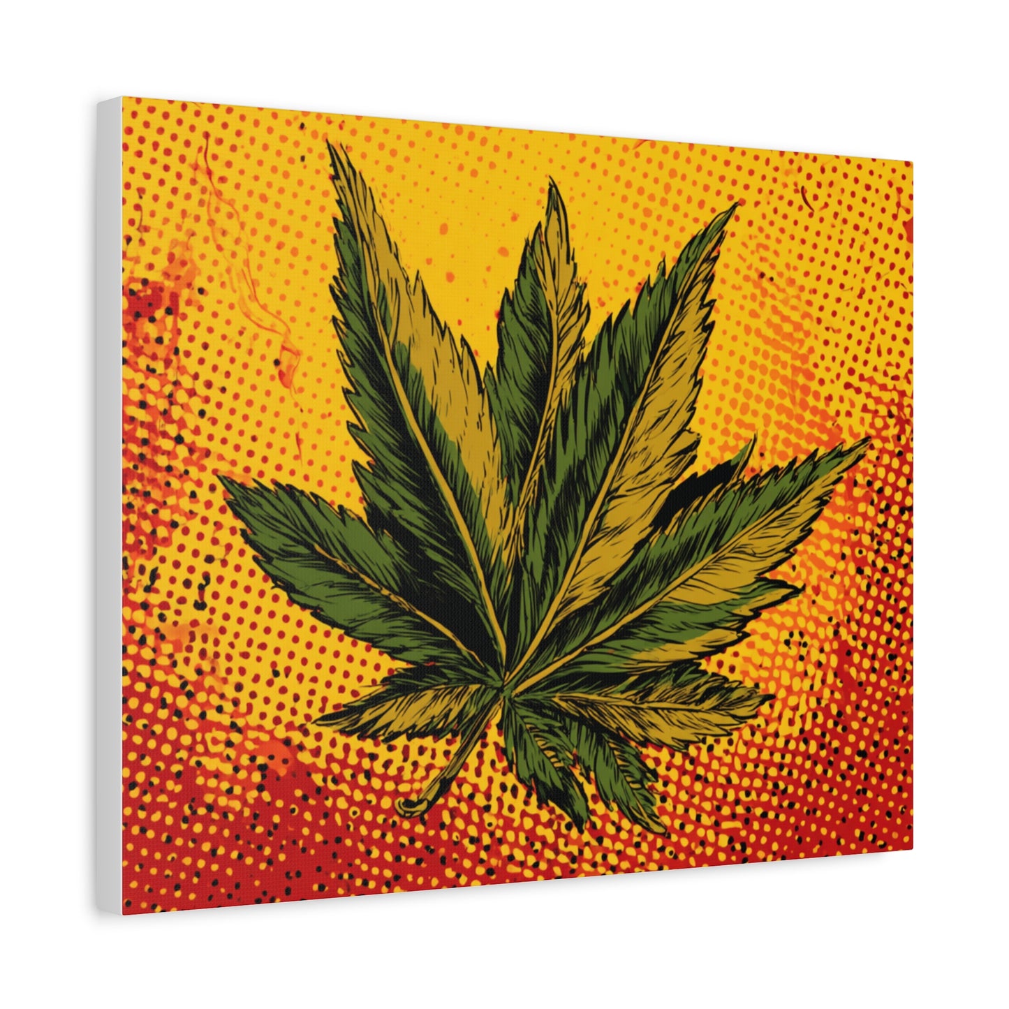 Canvas Print Pop Art Marijuana Leaf