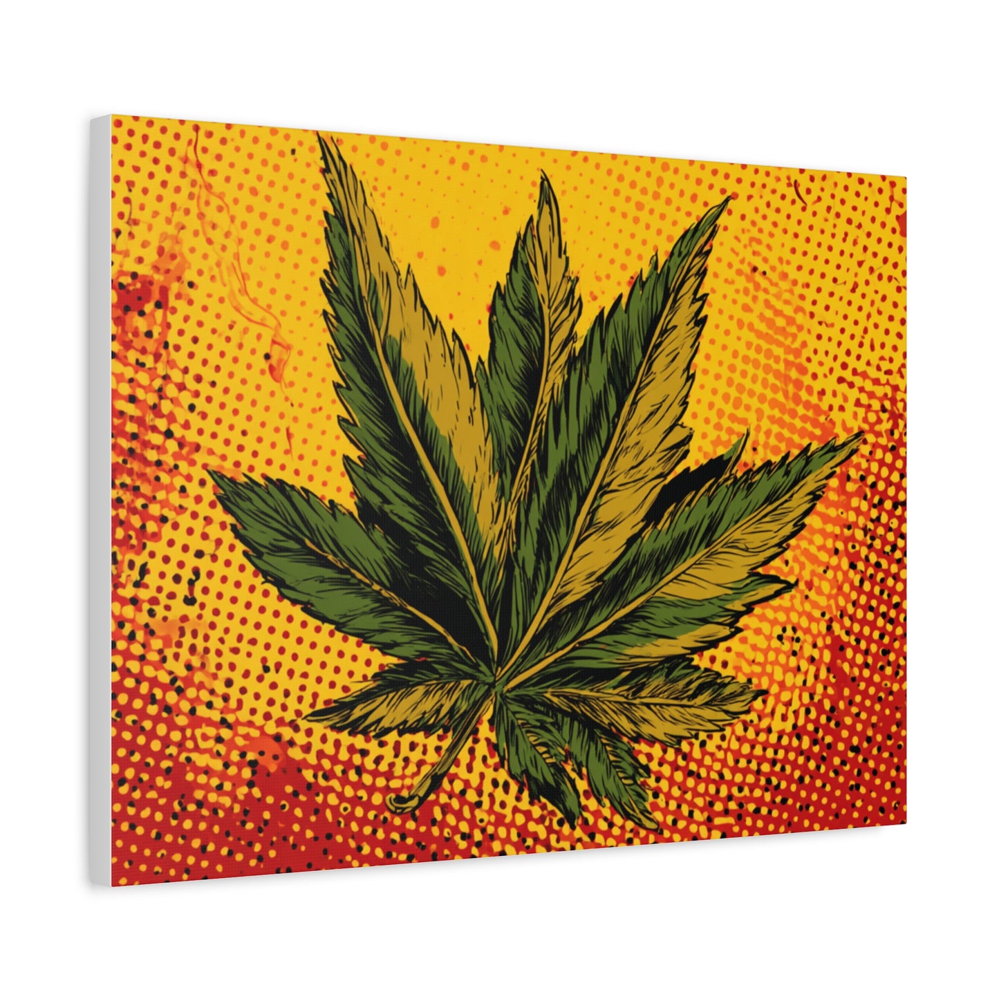 Canvas Print Pop Art Marijuana Leaf