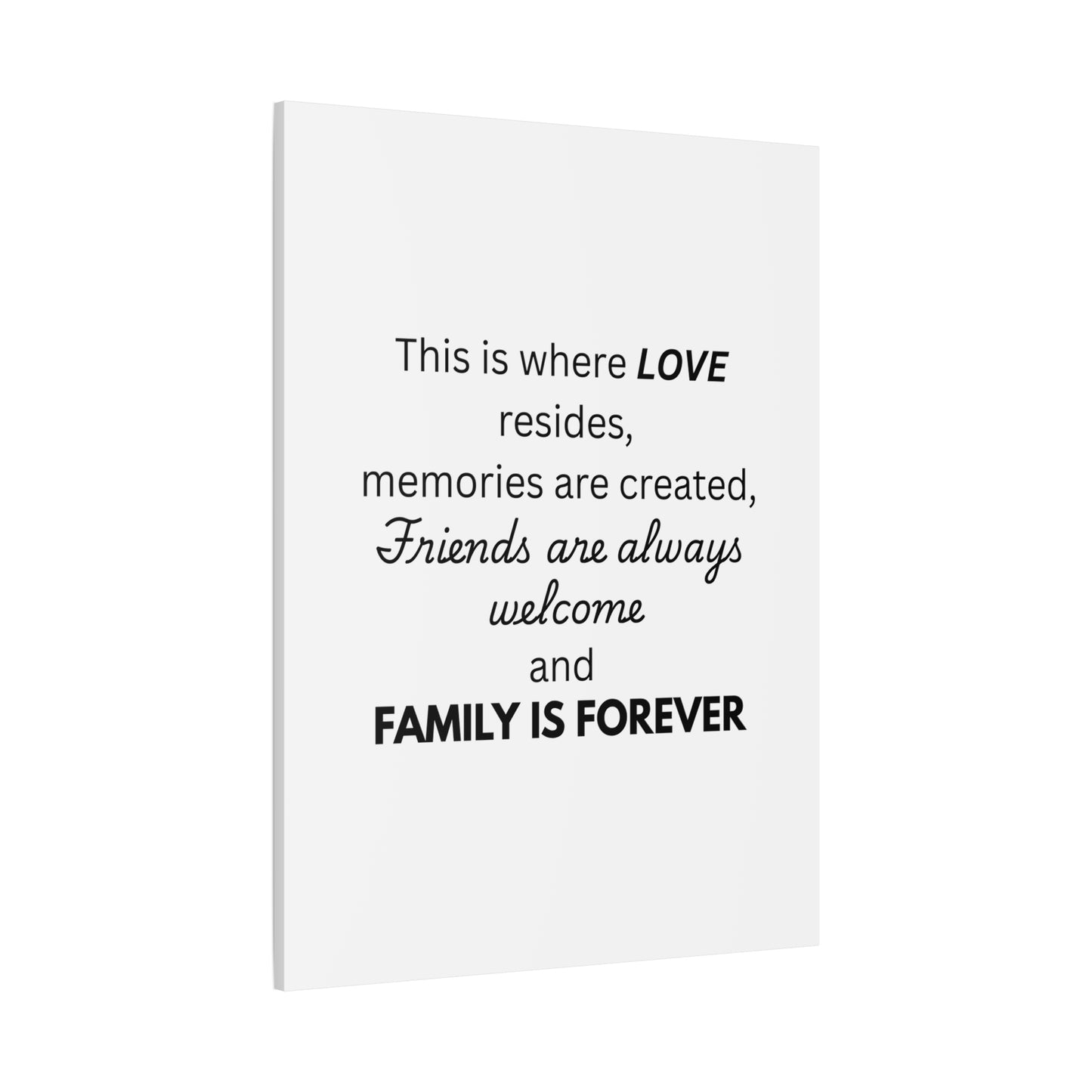 Love Family Canvas Artwork