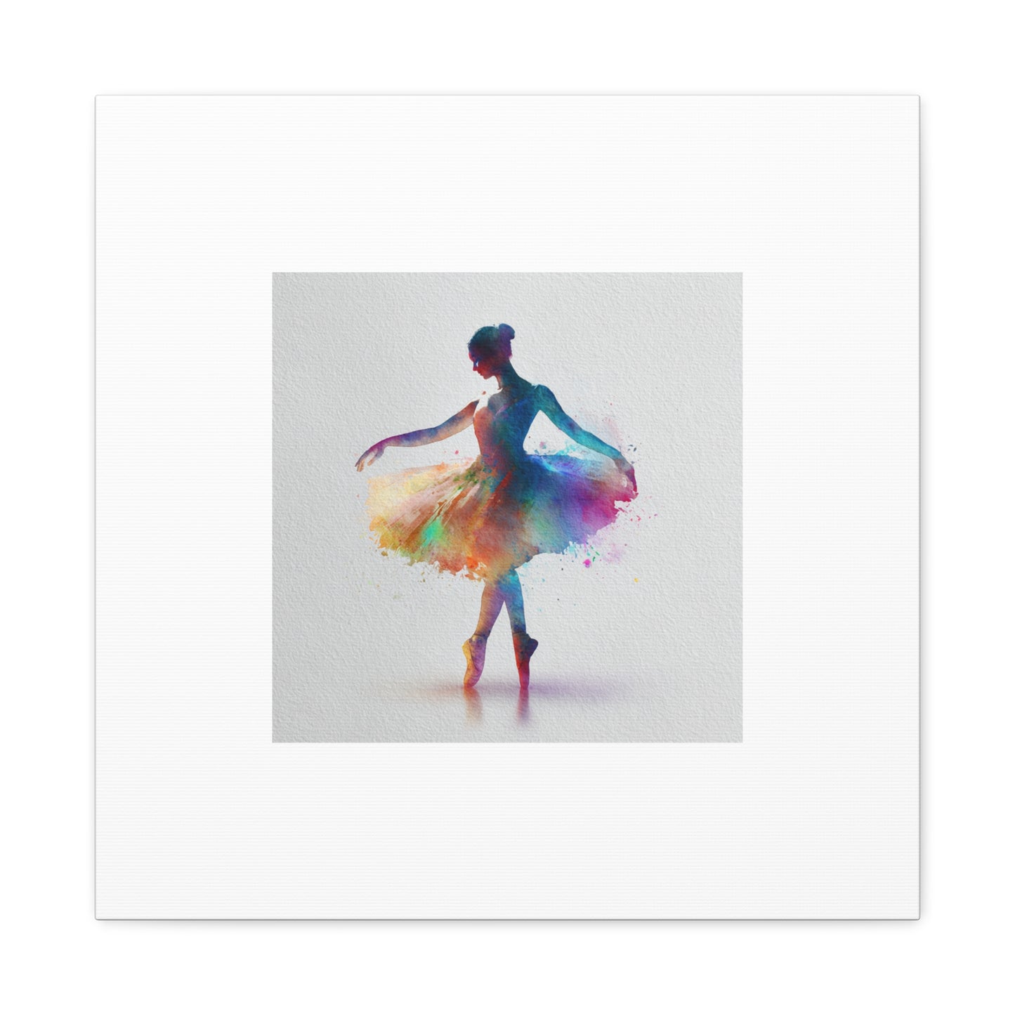 Canvas Print - Beautiful Ballerina with Color Splash - Perfect for a Little Dancer's Room