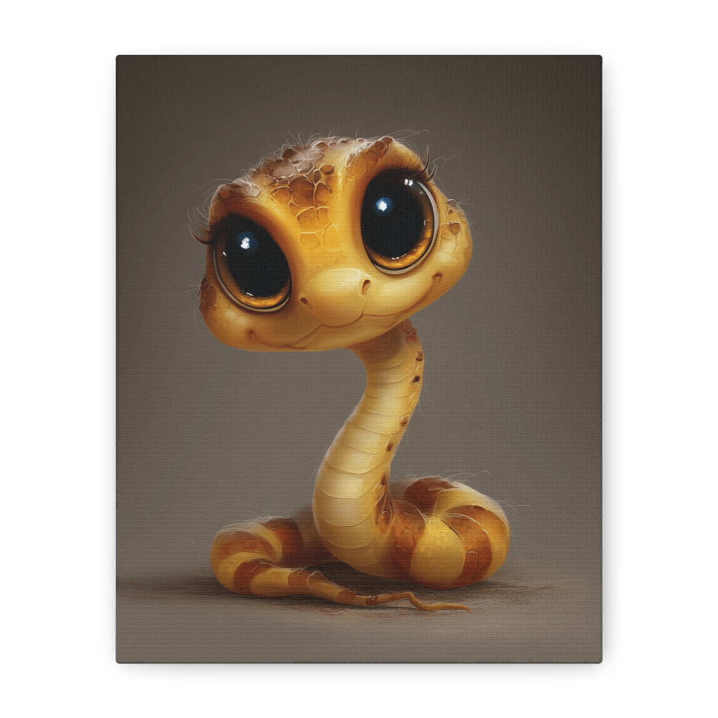 Whimsical Snake Canvas Art, Cute Animal Decor, Kids Room Wall Art, Gift for Animal Lovers, Unique Home Decoration